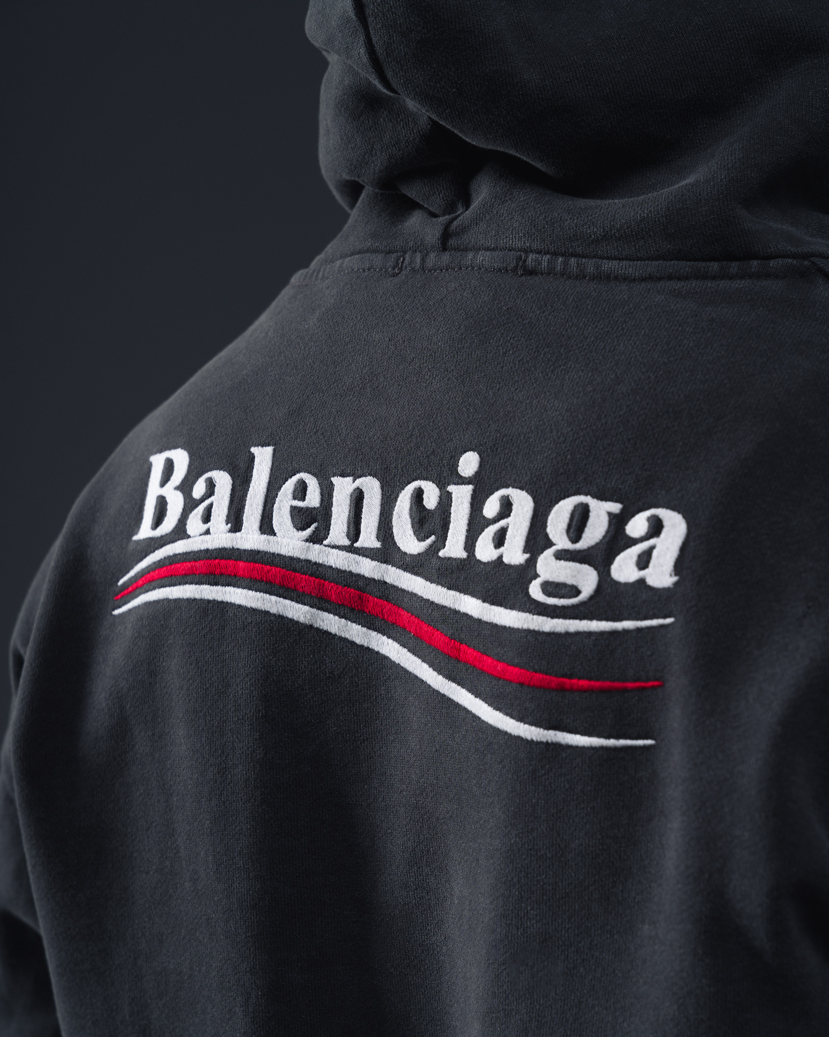 Balenciaga Vintage Political Logo Moodie