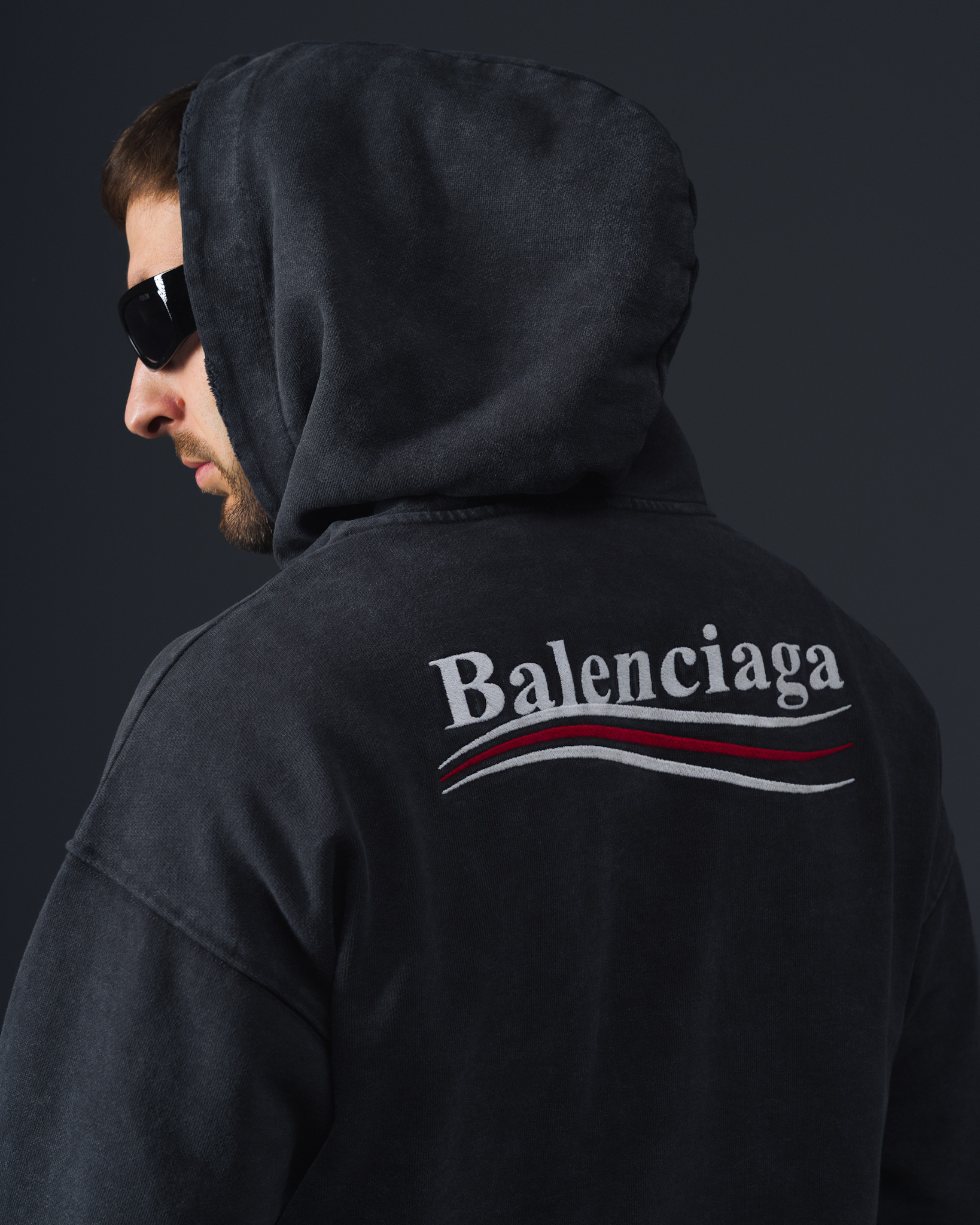 Balenciaga Vintage Political Logo Moodie