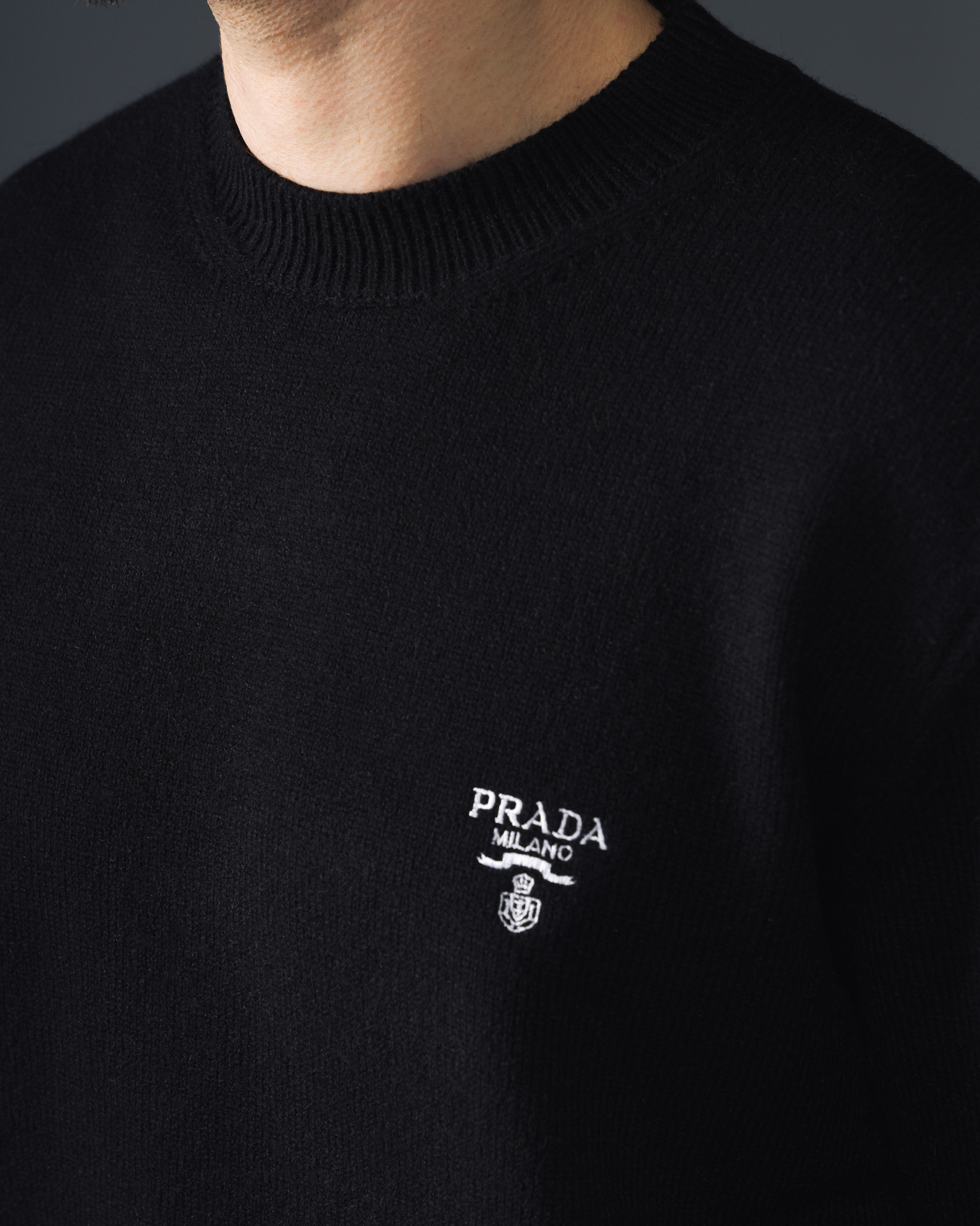 Prada Iconic Black Knit Sweater