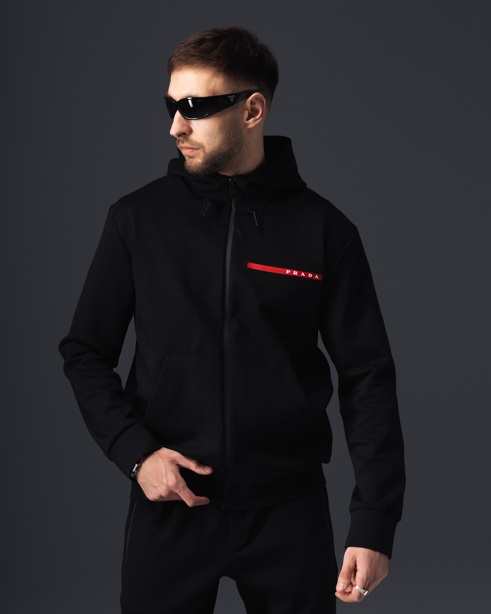 Prada Red Stripe Signature Tracksuit