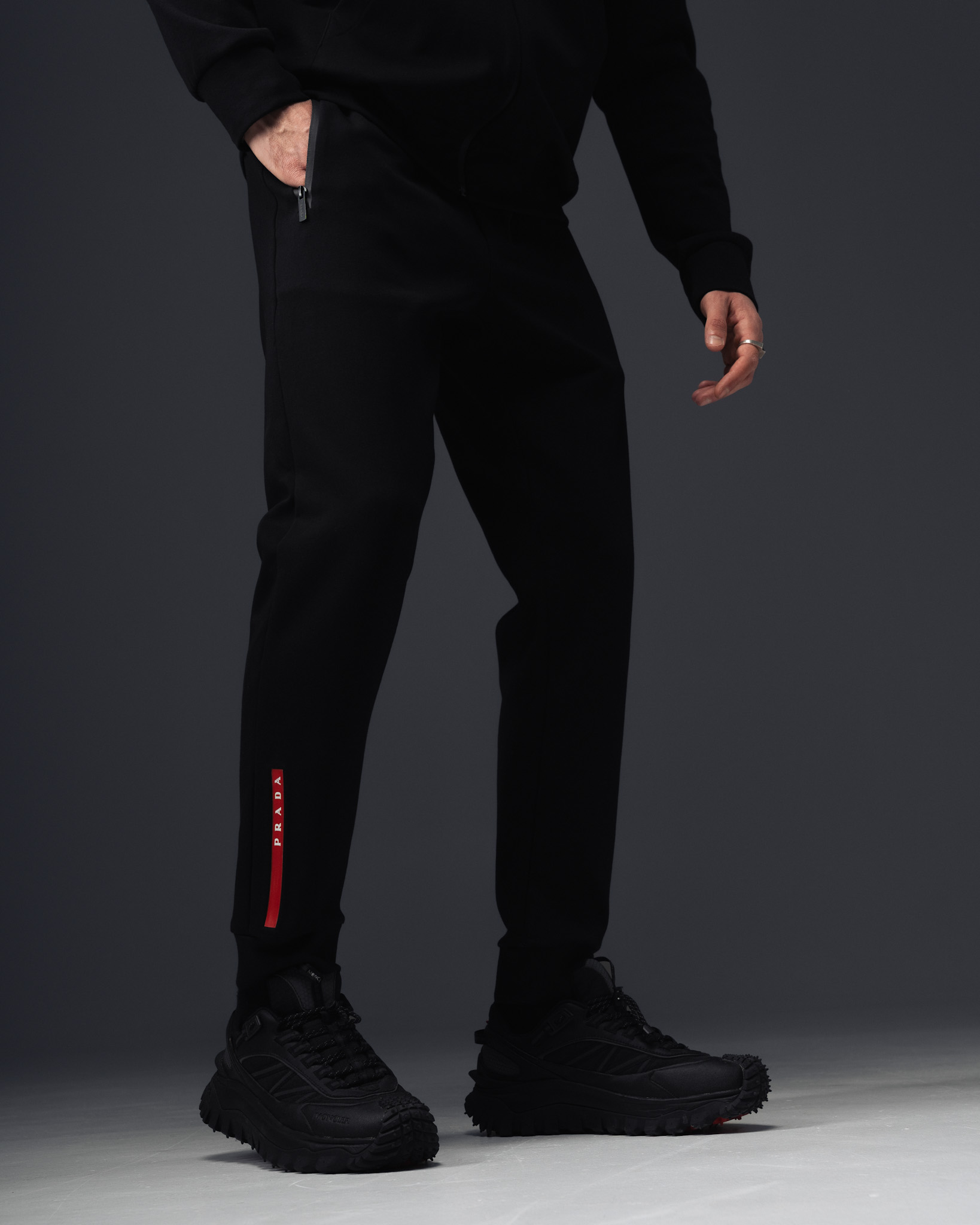 Prada Red Stripe Signature Tracksuit