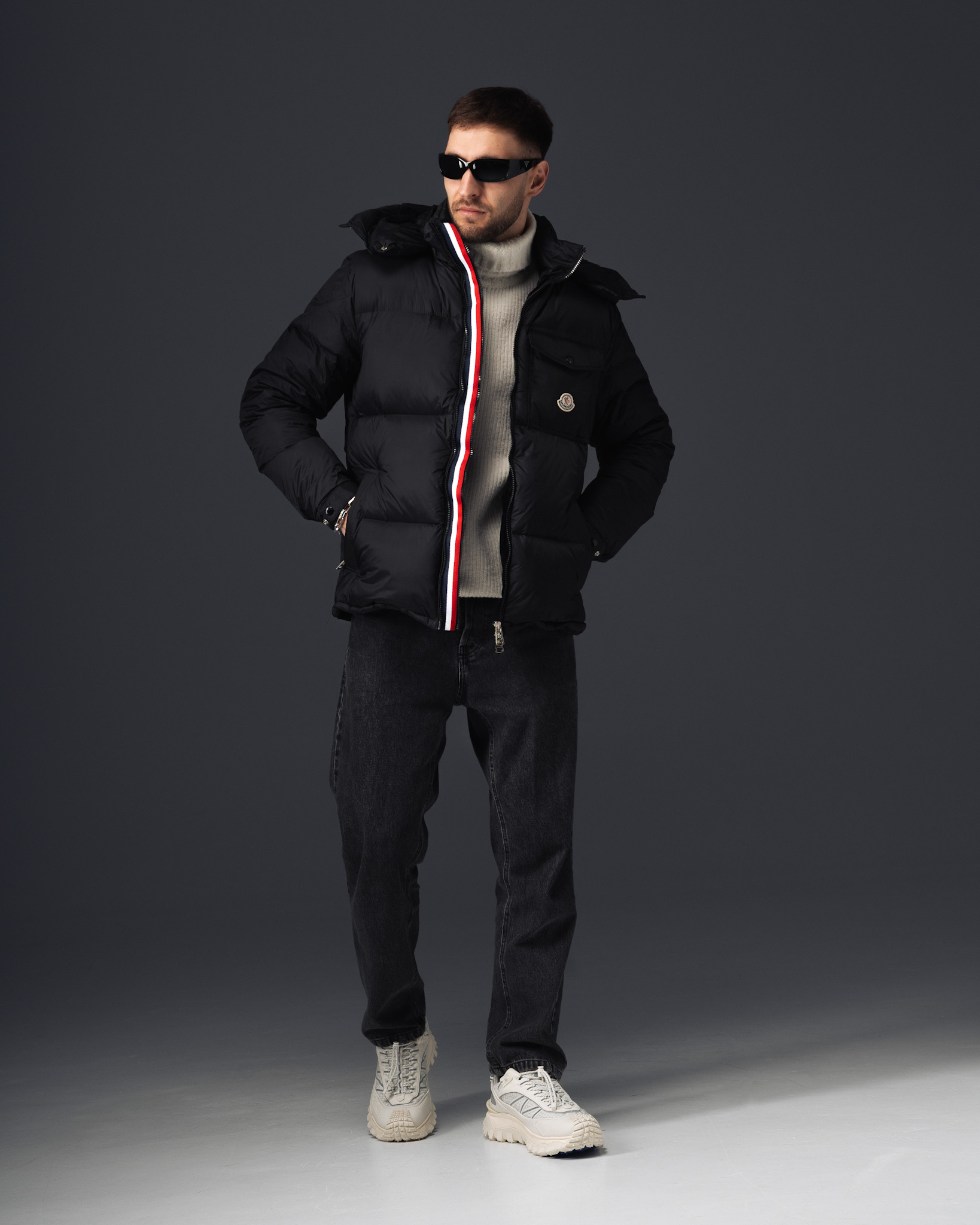 Moncler Tricolor Line Down Jacket