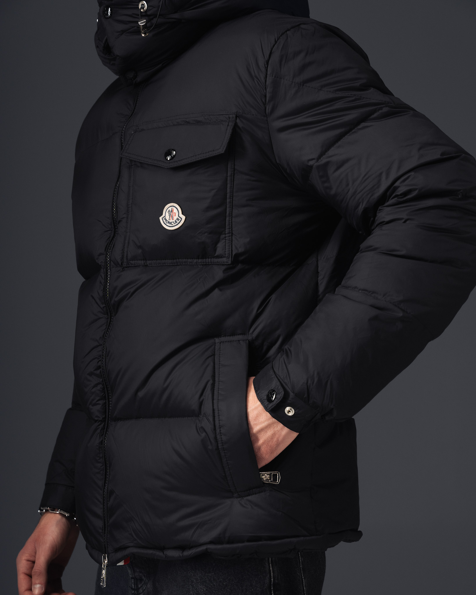 Moncler Tricolor Line Down Jacket