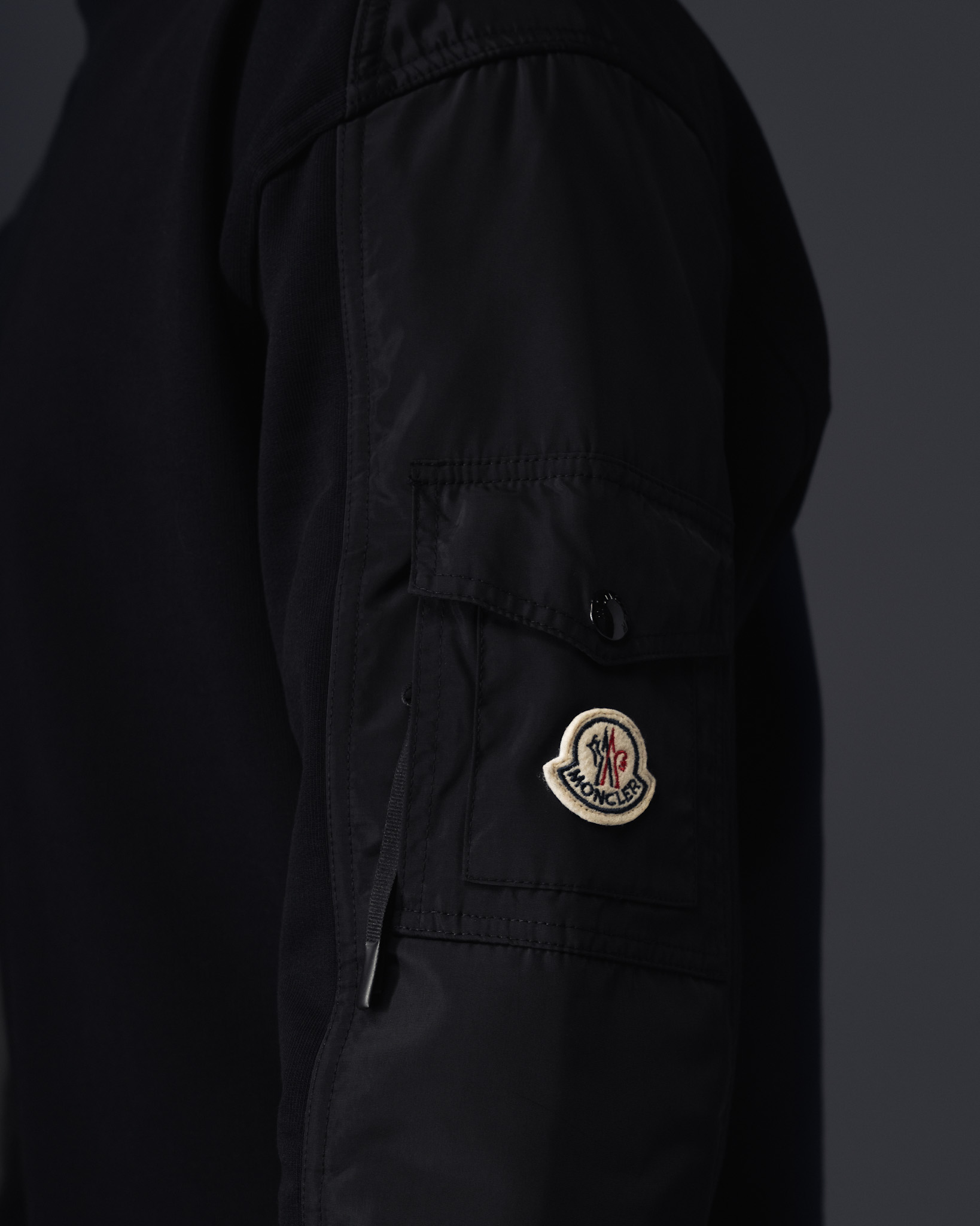 Moncler Arm Logo Nylon Sweatshirt