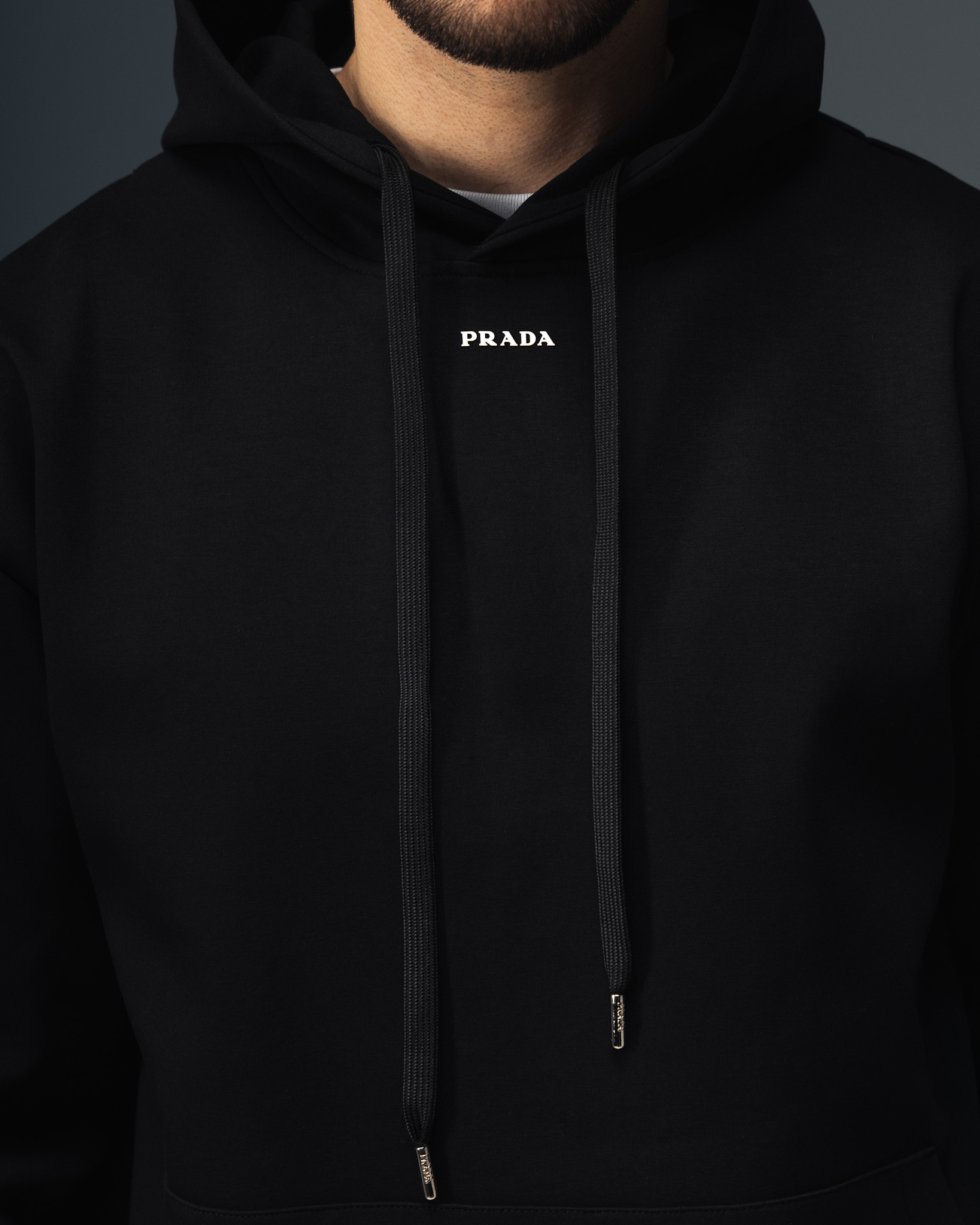 Prada Classic Logo Hoodie Black