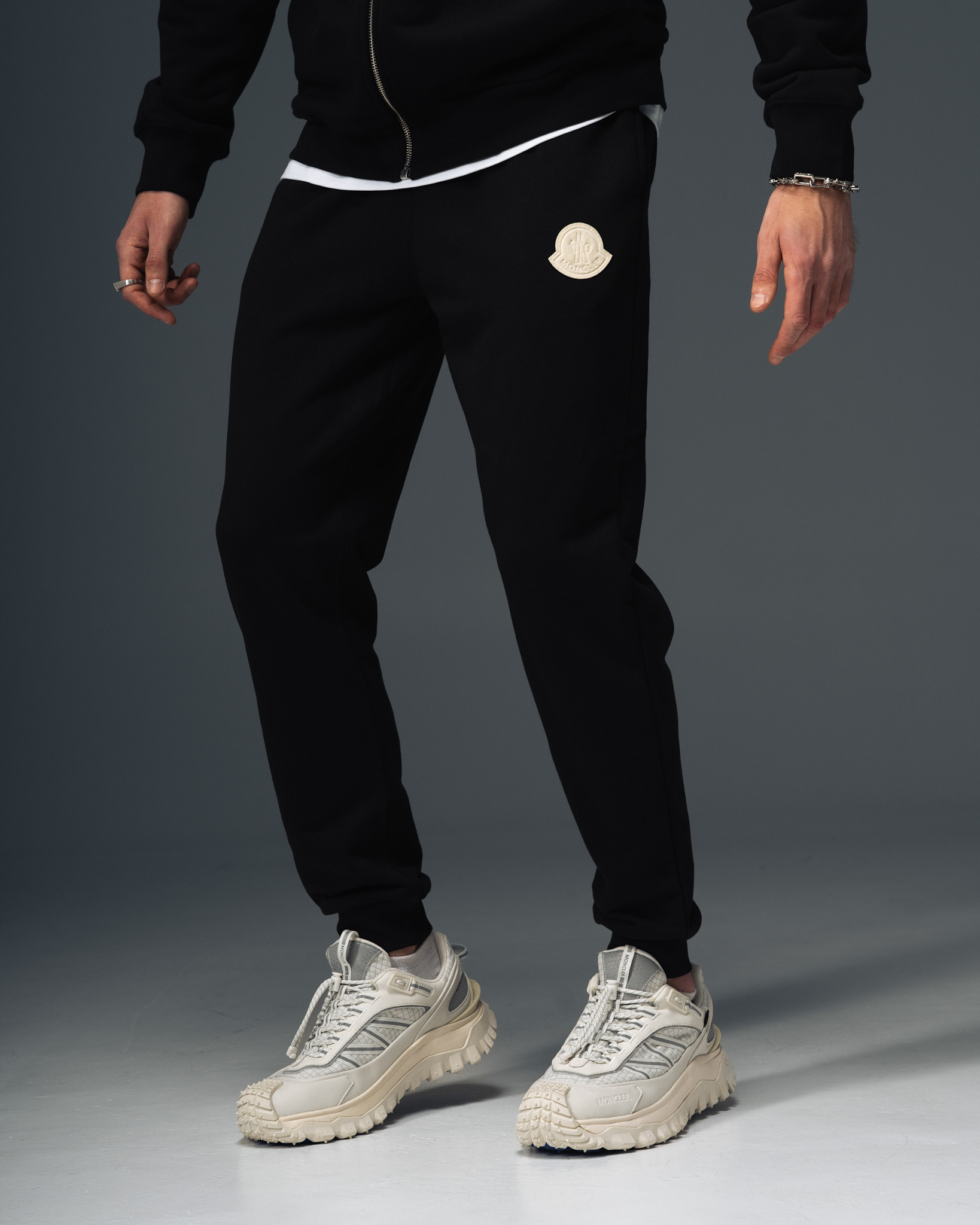Moncler Icon White Logo Zip Tracksuit