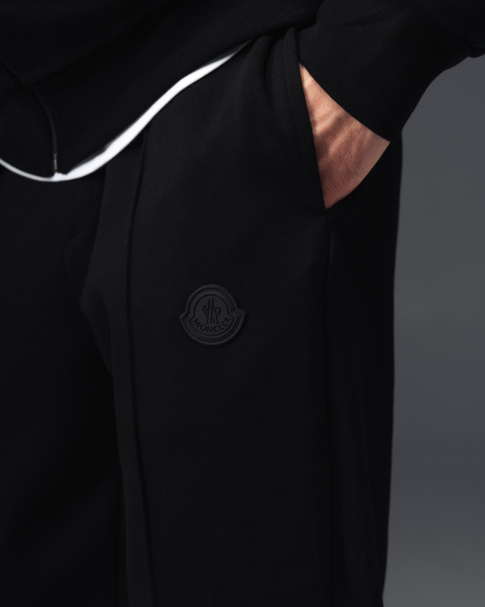Moncler Black Signature Zip Suit