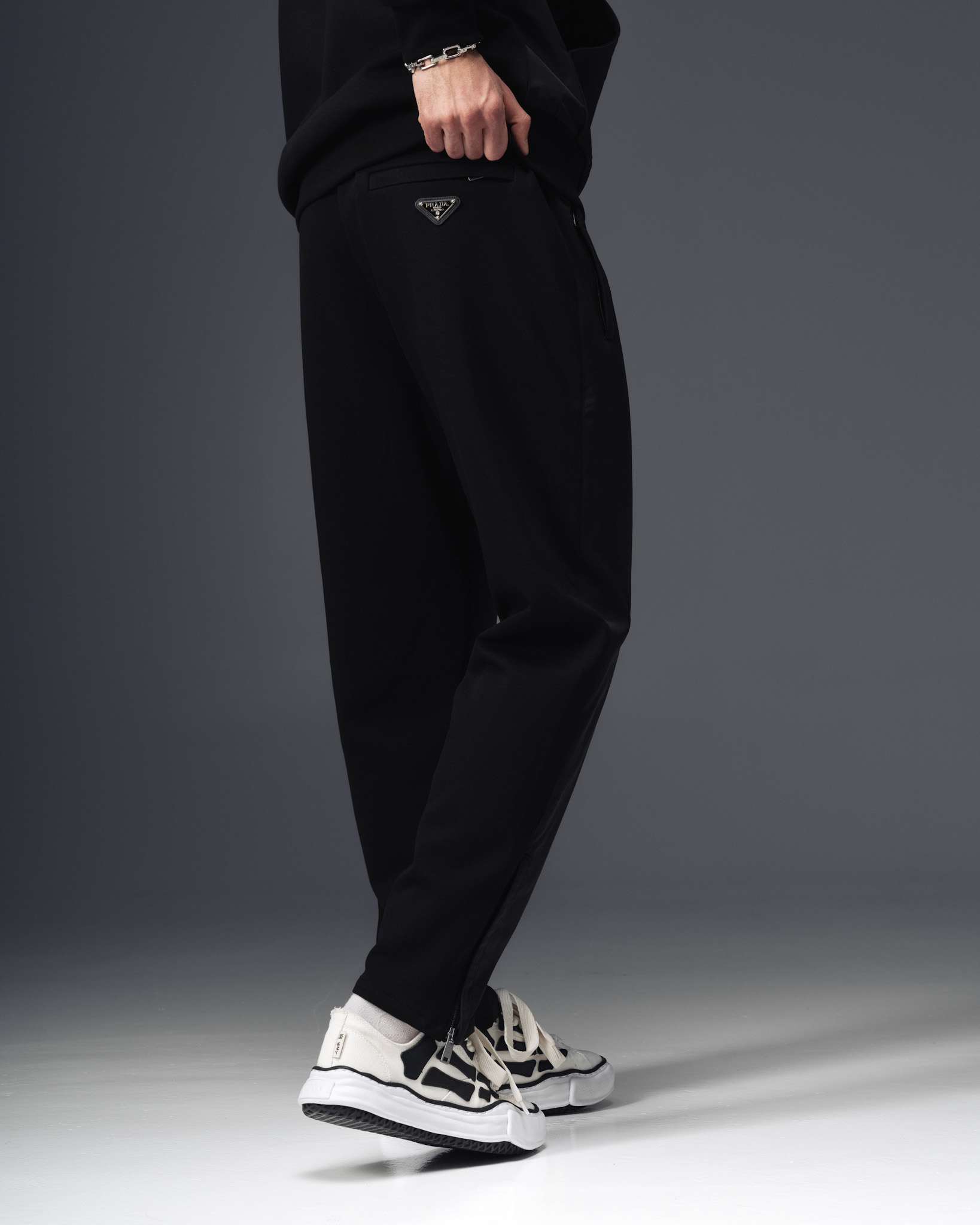 Prada Black Tech Track Suit