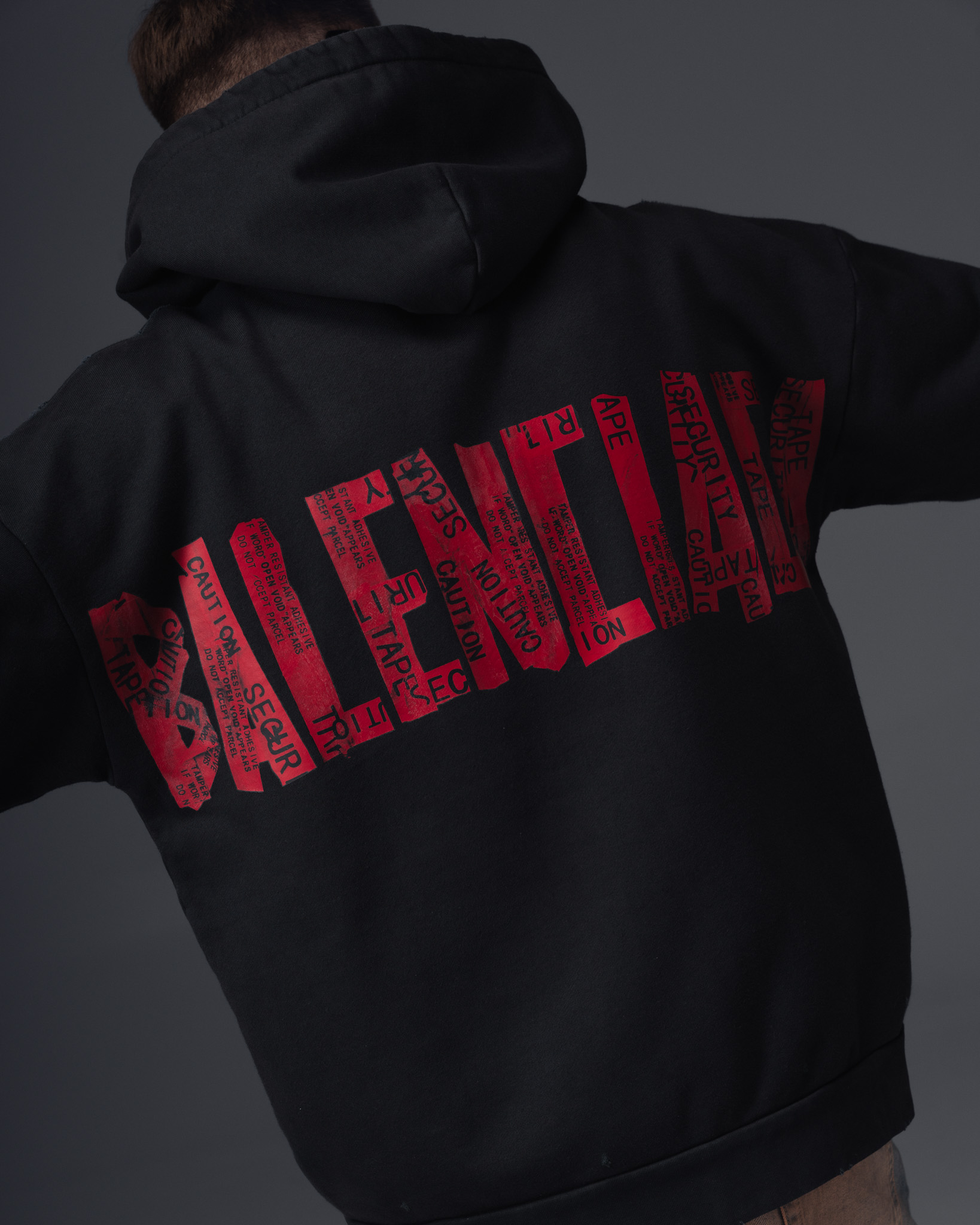 Balenciaga Tape Logo Zip Hoodie