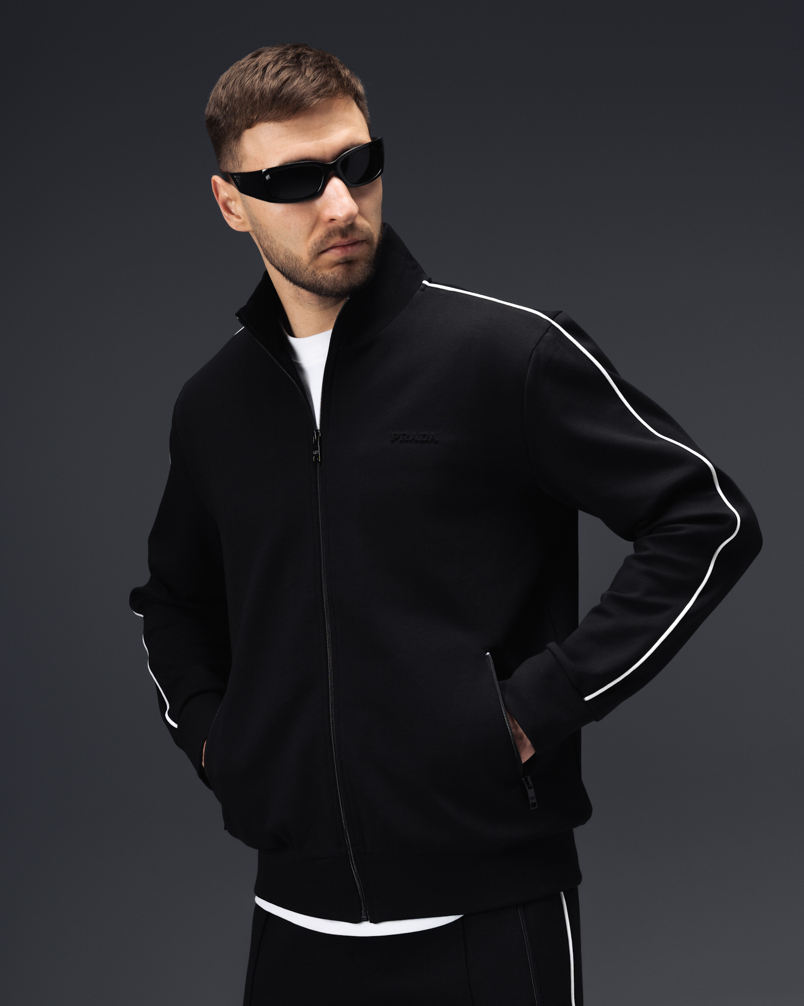 Prada Line Track Suit Black