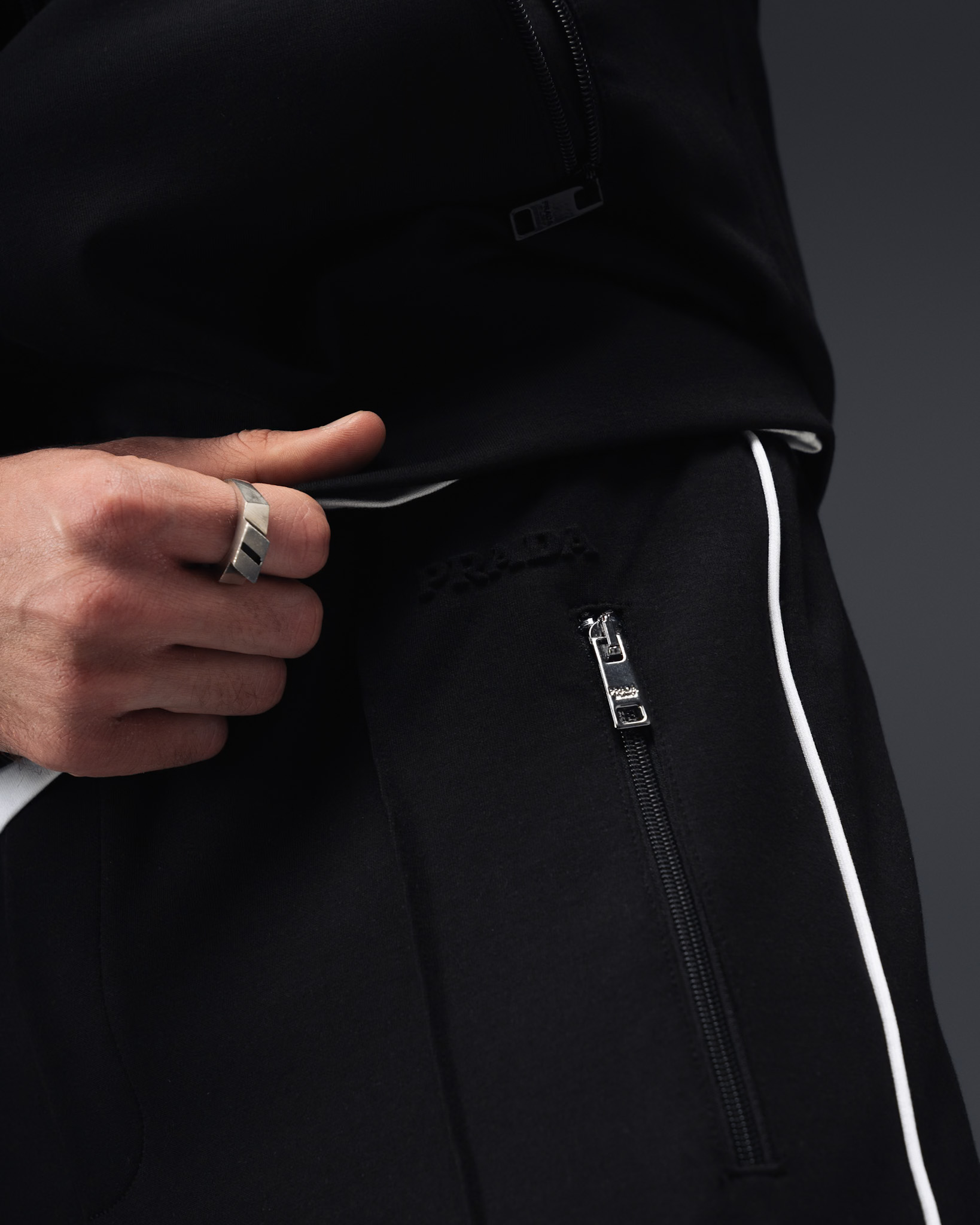 Prada Line Track Suit Black