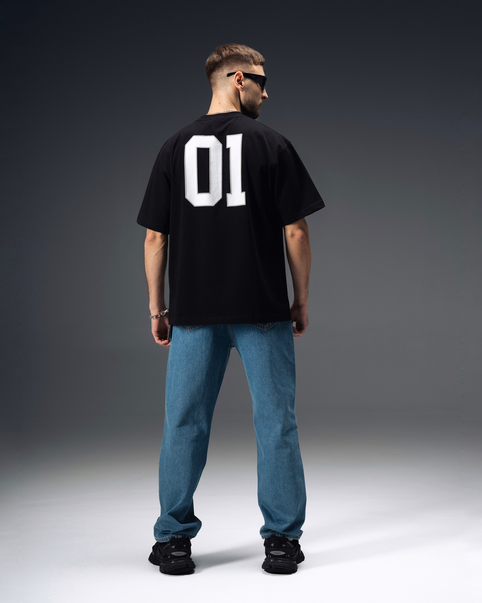 Balenciaga Varsity 01 Oversize T-Shirt Black