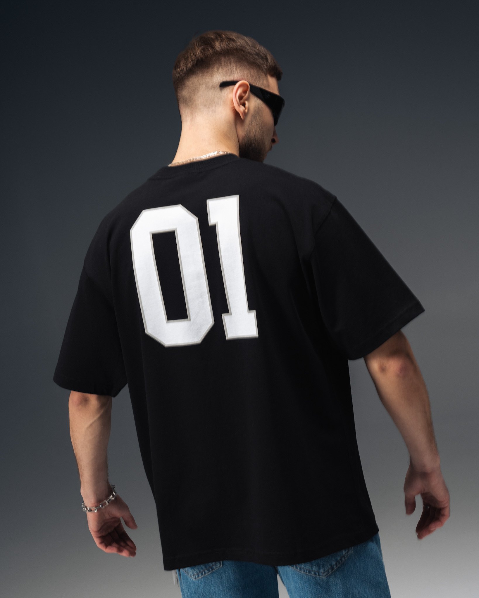 Balenciaga Varsity 01 Oversize T-Shirt Black