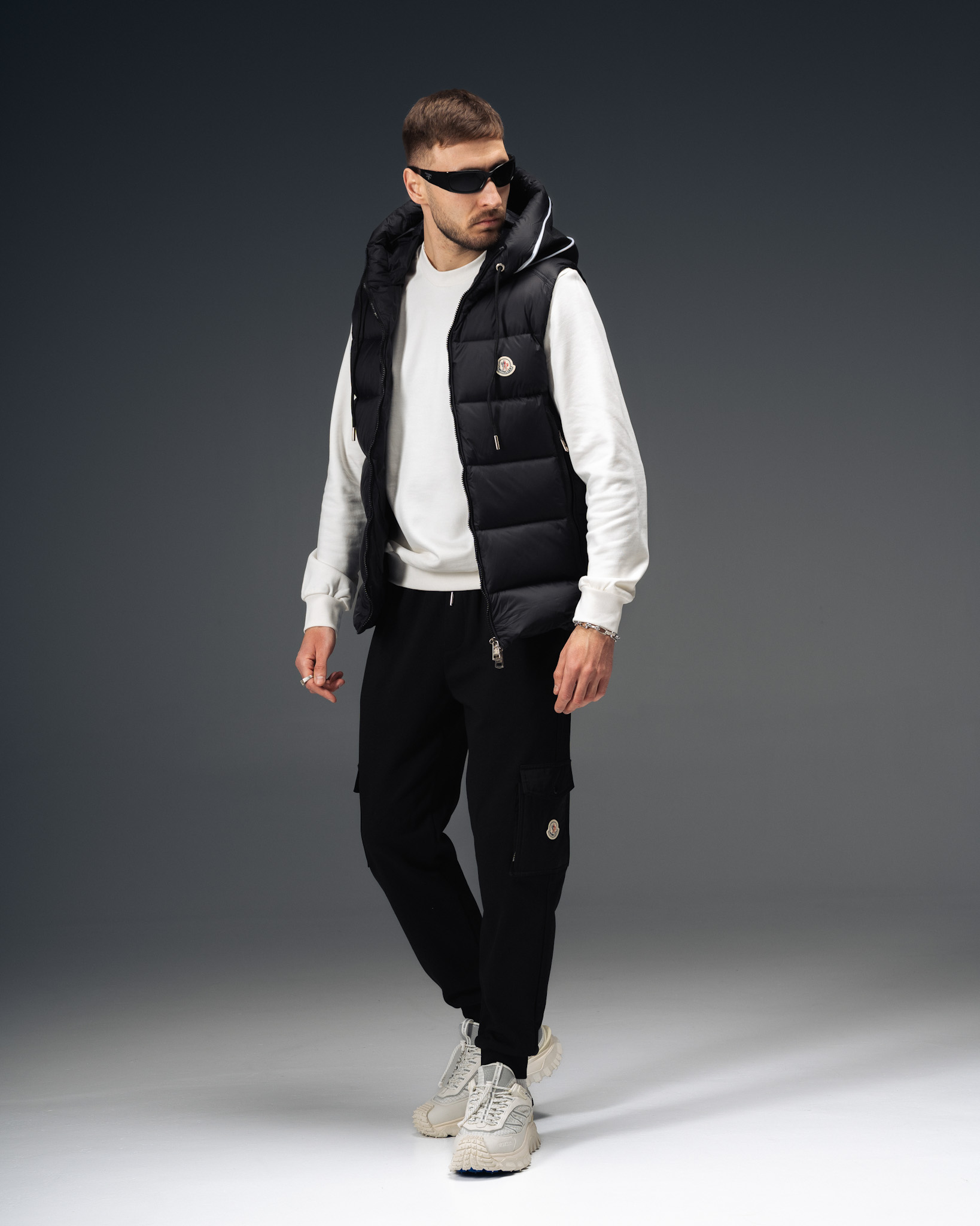 Moncler Black Emblem Puffer Vest
