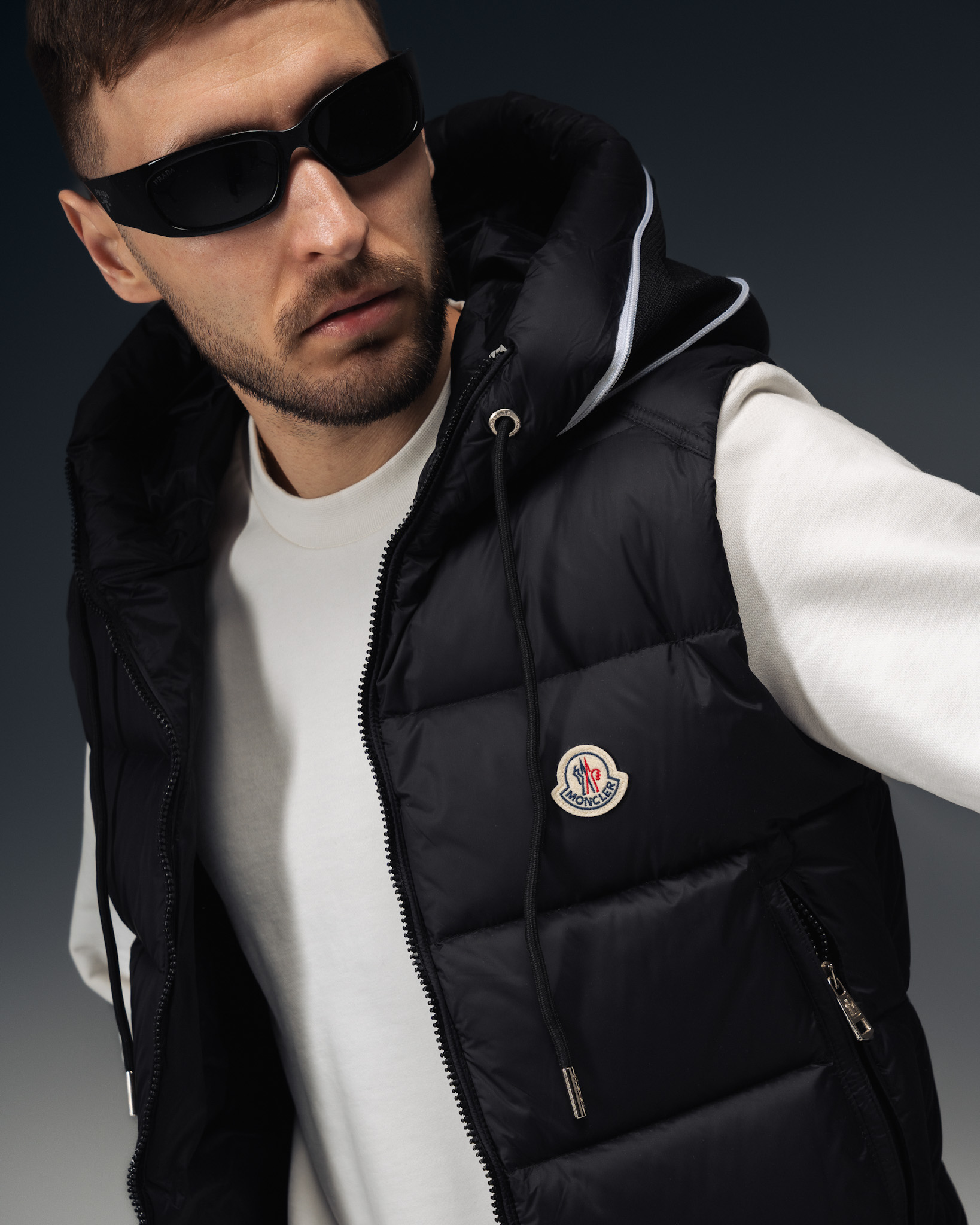 Moncler Black Emblem Puffer Vest