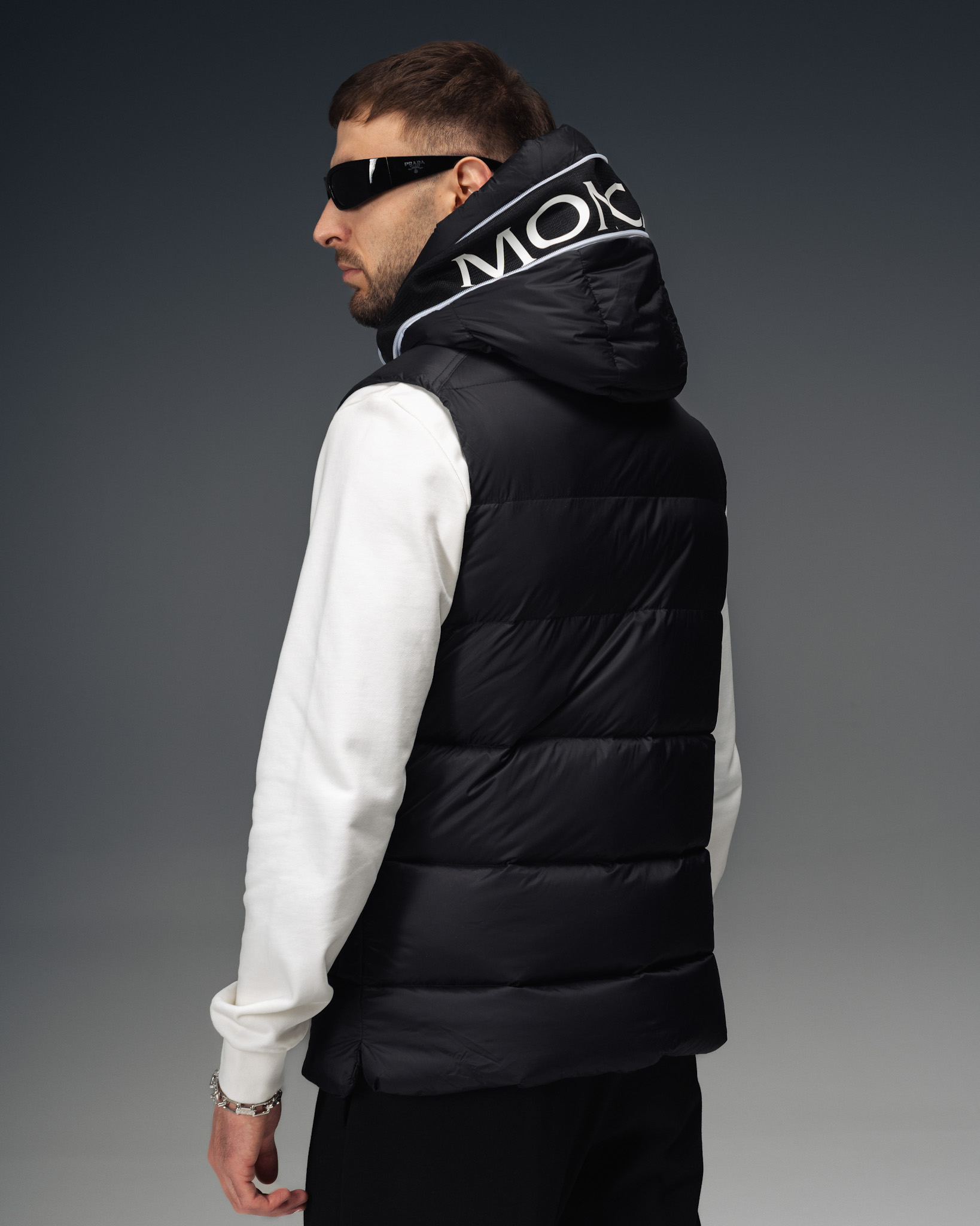 Moncler Black Emblem Puffer Vest