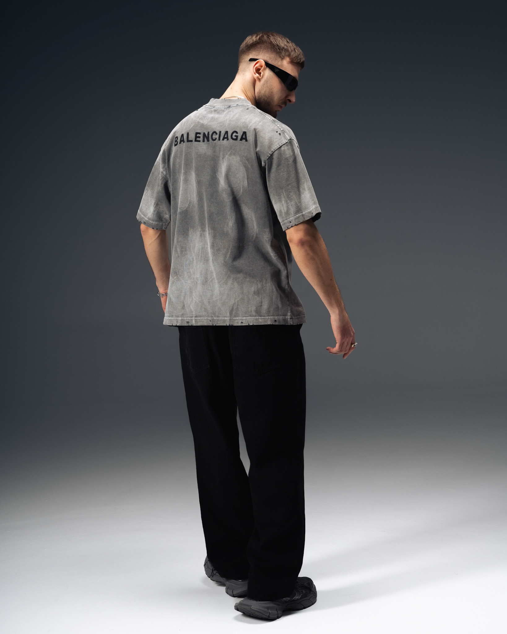 Balenciaga Shadow Graphite Logo T-Shirt