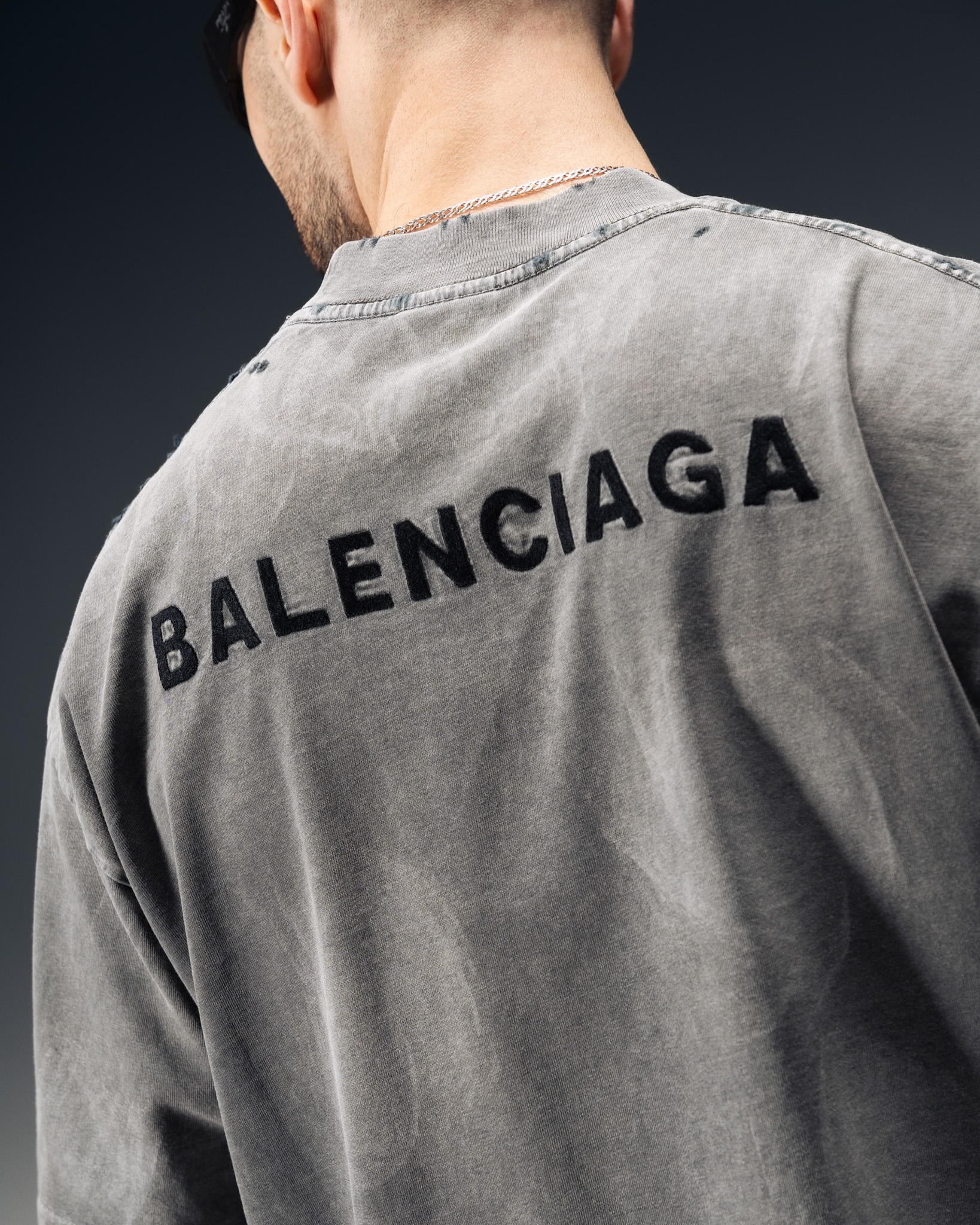 Balenciaga Shadow Graphite Logo T-Shirt
