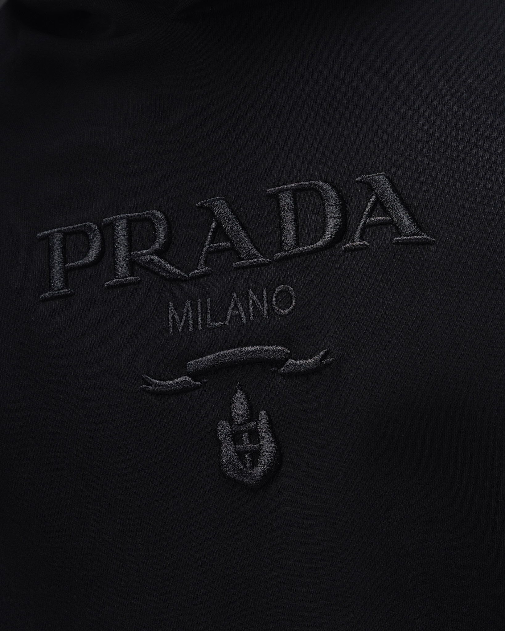 Prada Milano Tonal Logo Hoodie