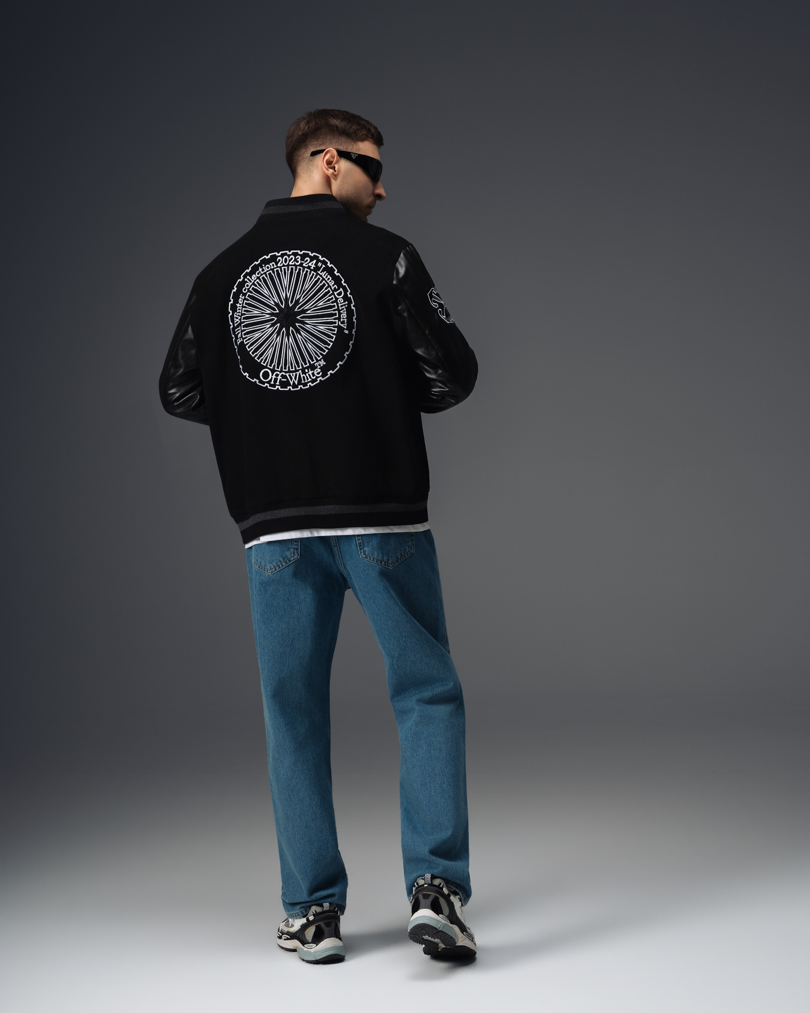 Off-White Lunar Wheel Varsity Jacket