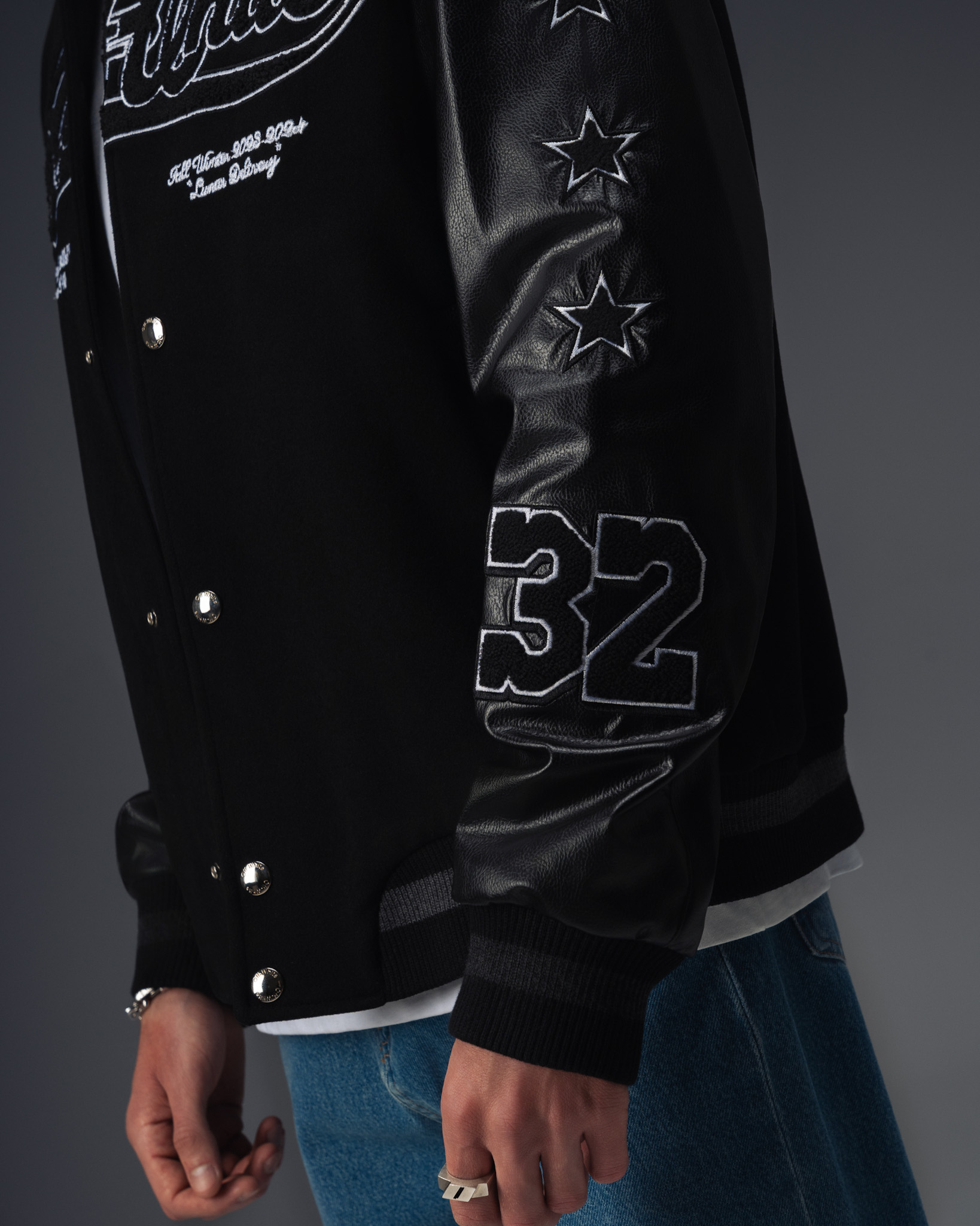 Off-White Lunar Wheel Varsity Jacket