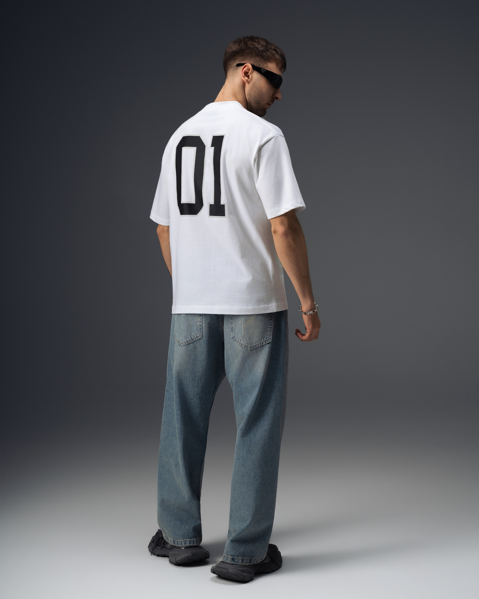 Balenciaga 01 Varsity White T-Shirt