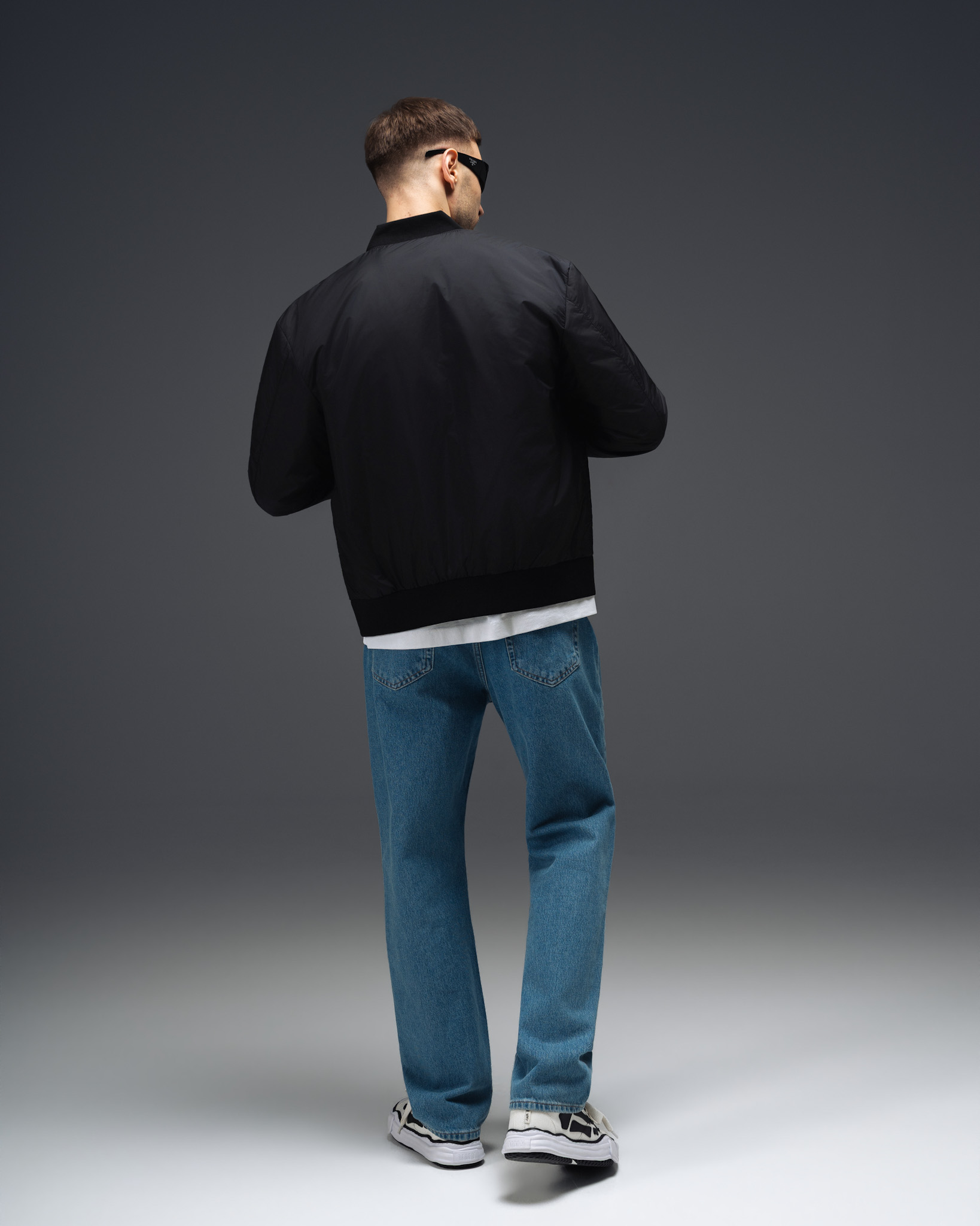 Dolce & Gabbana Milano Black Metal Logo Bomber Jacket