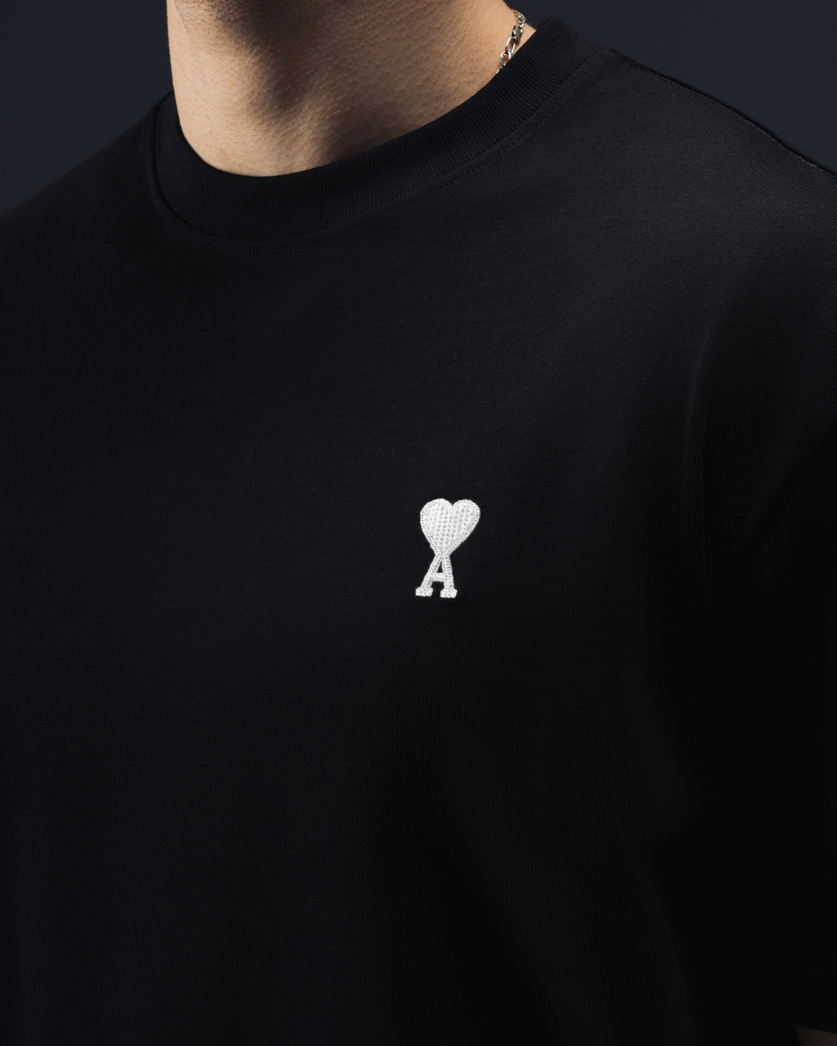 Ami Paris Ami De Coeur Black T-Shirt