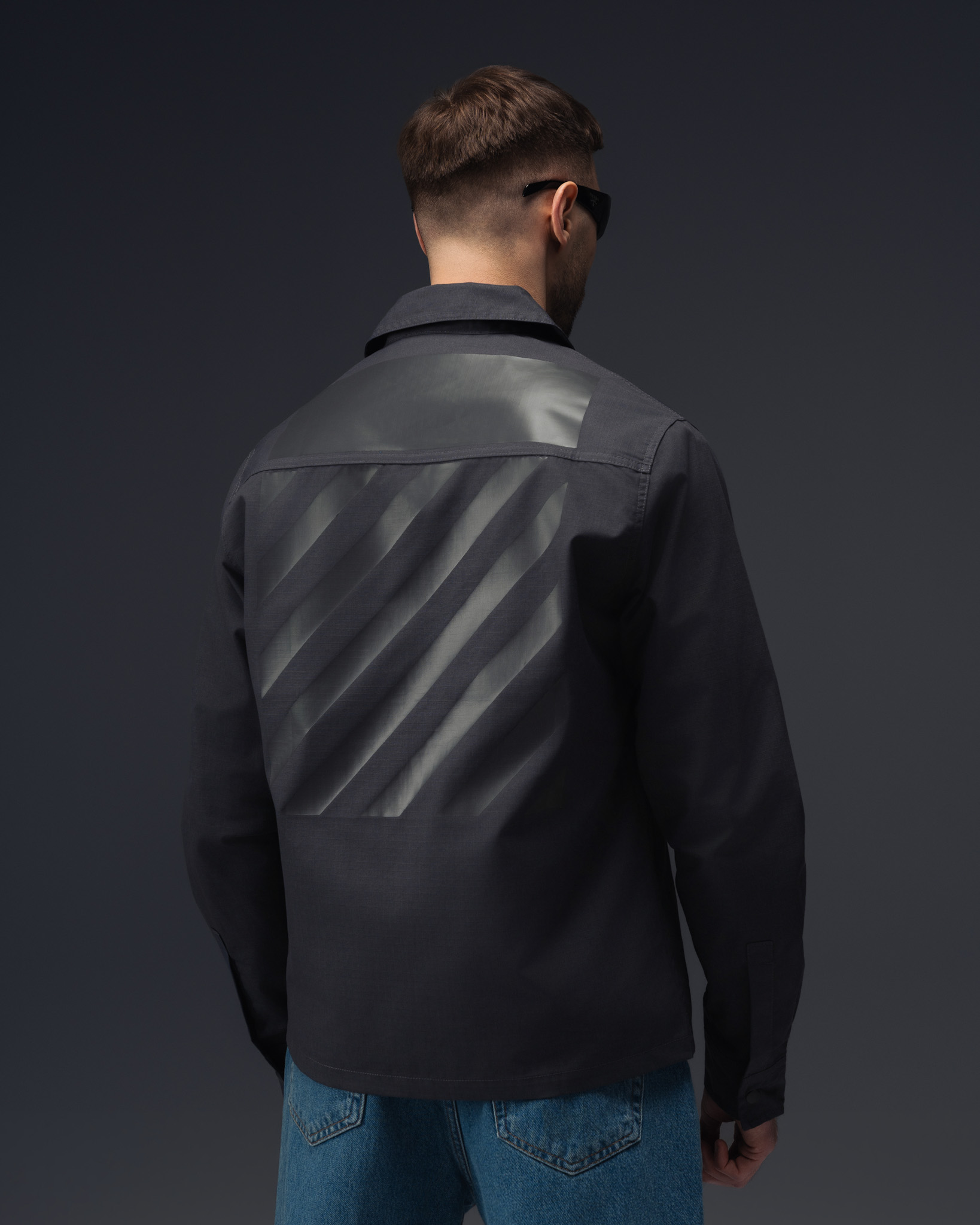 Off-White Anthracite Diagonal Overshirt