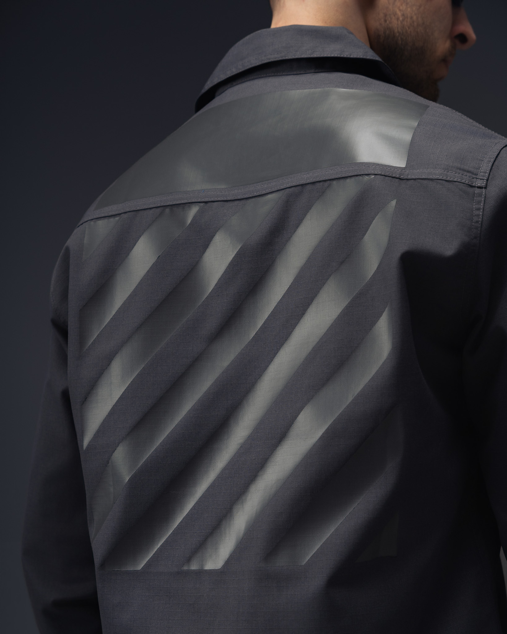 Off-White Anthracite Diagonal Overshirt
