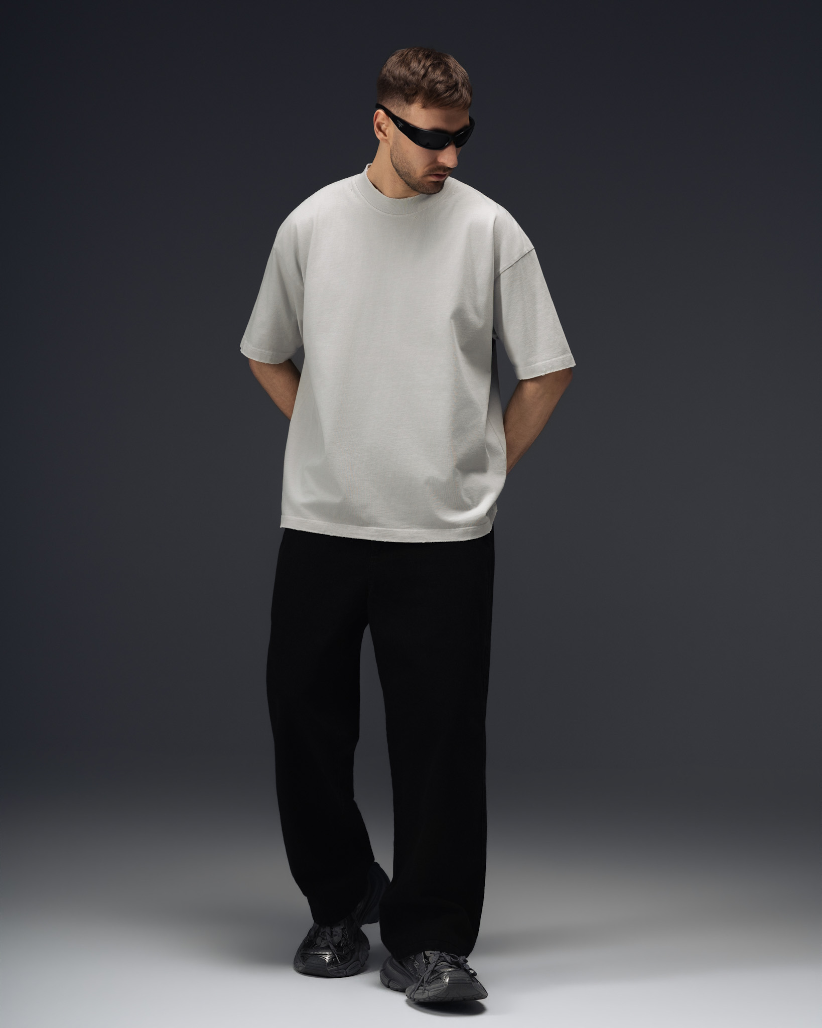 Balenciaga Security Tape Logo Oversize T-Shirt White