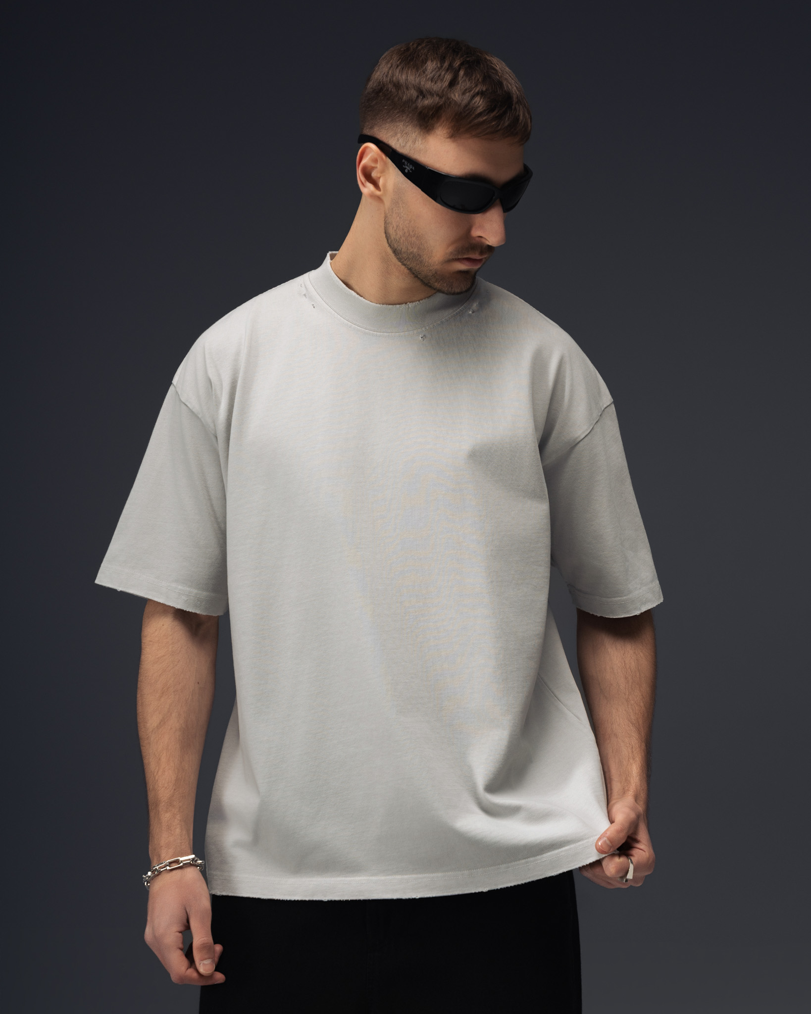 Balenciaga Security Tape Logo Oversize T-Shirt White