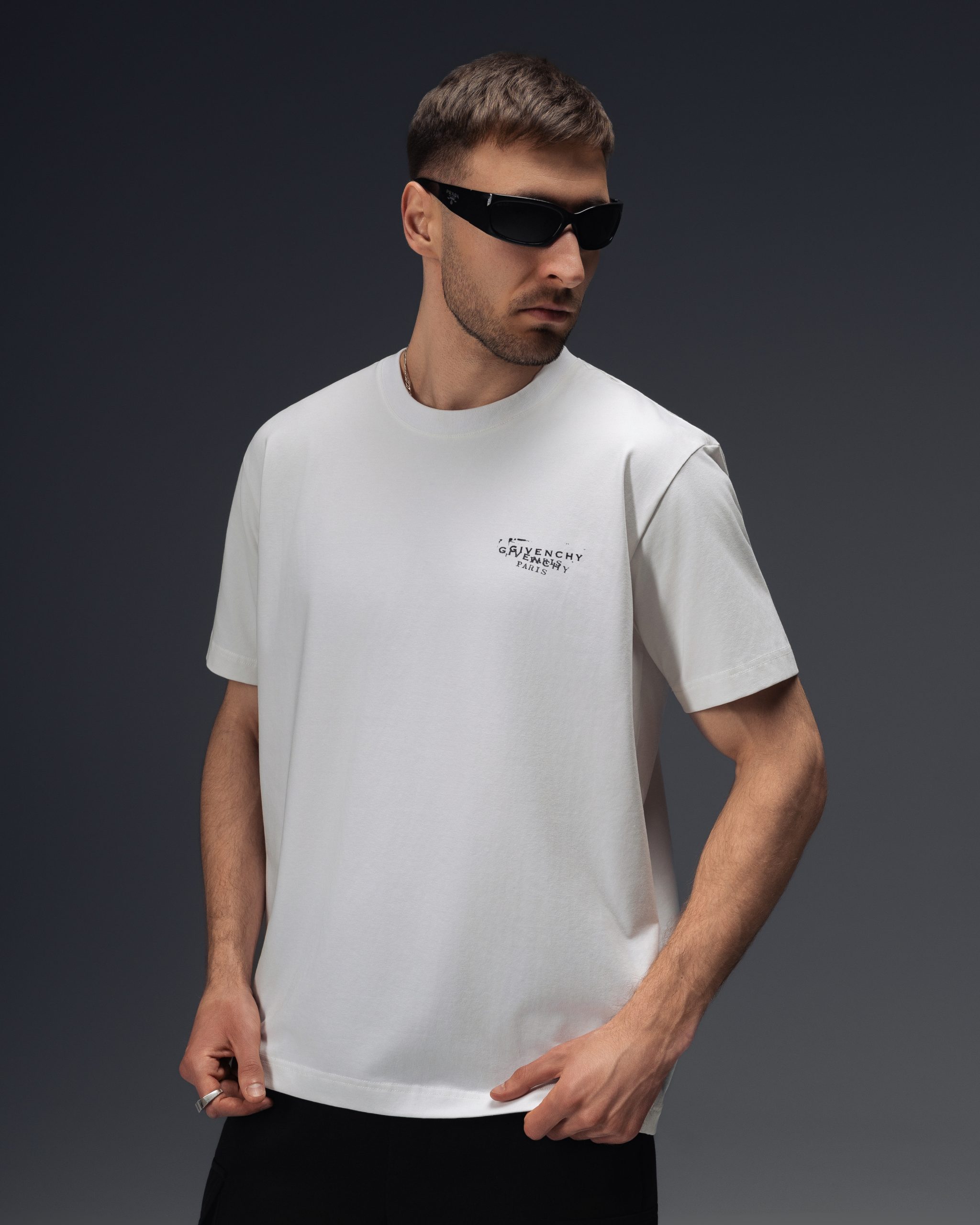 Givenchy Distorted Paris Logo T-Shirt