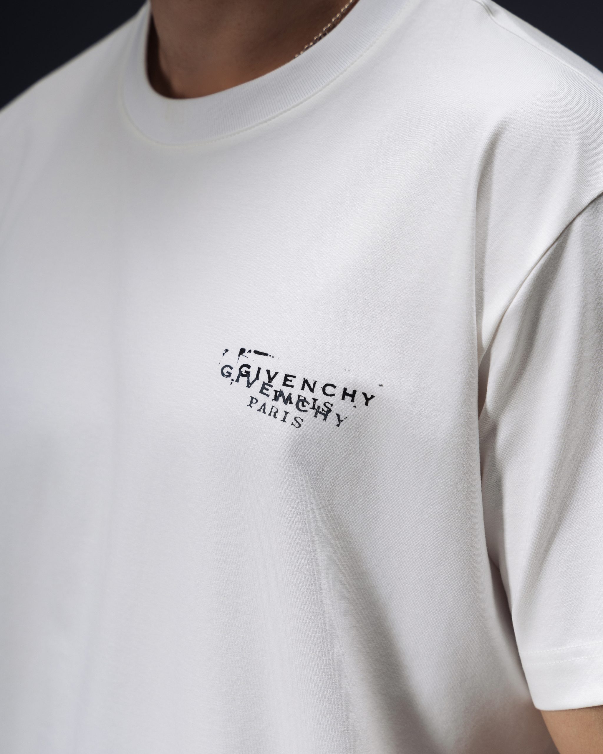 Givenchy Distorted Paris Logo T-Shirt