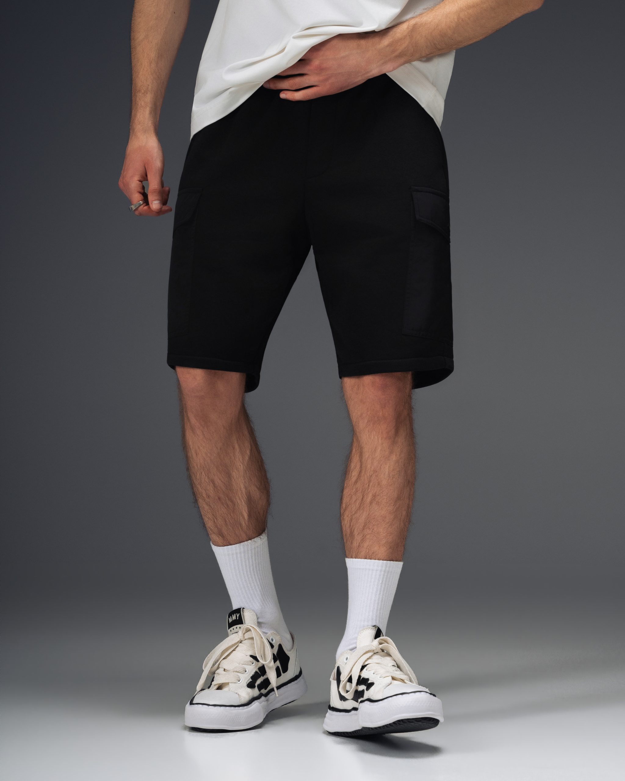 Prada Milano Icon Triangle Shorts Black