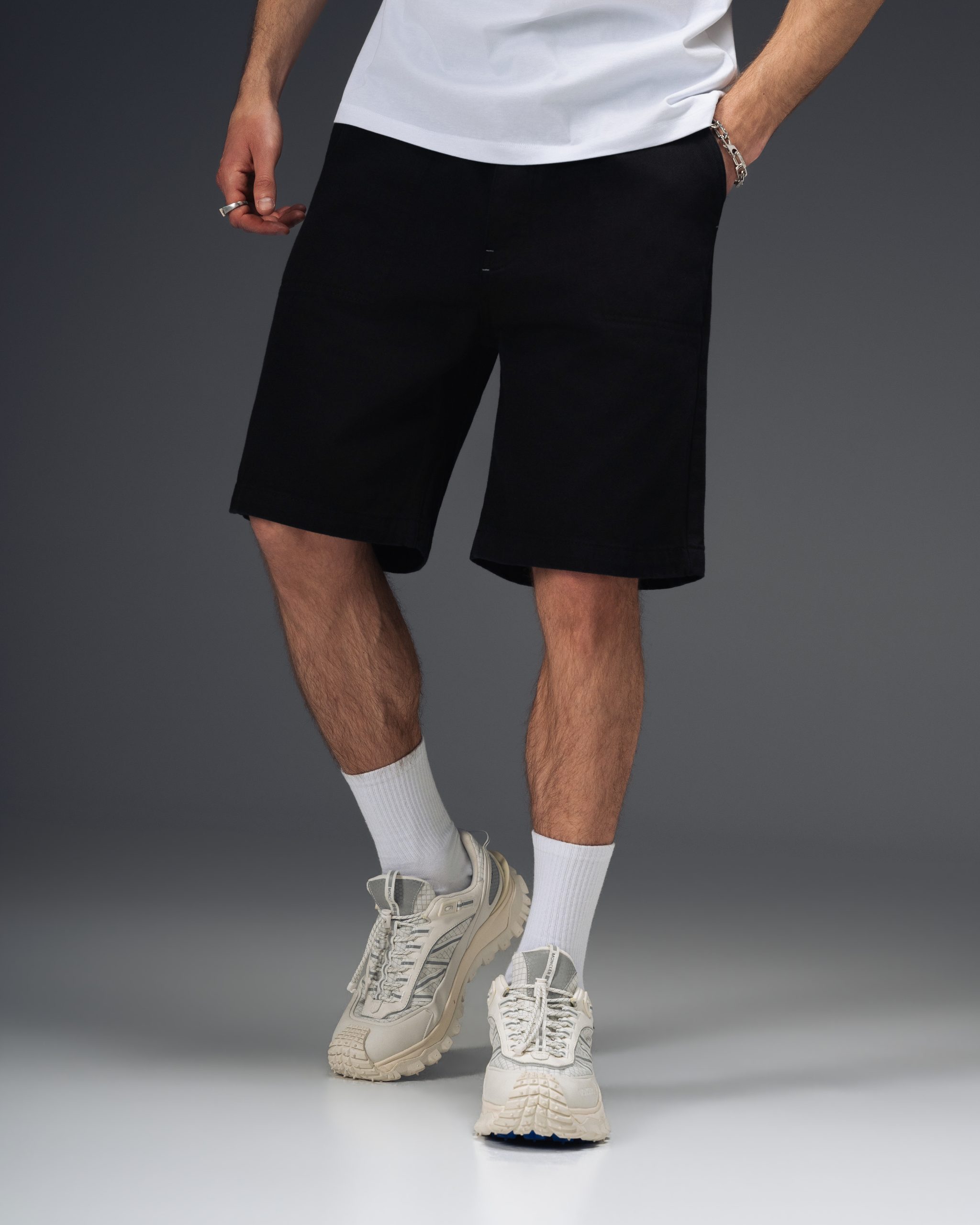 Jacquemus Black Denim Shorts