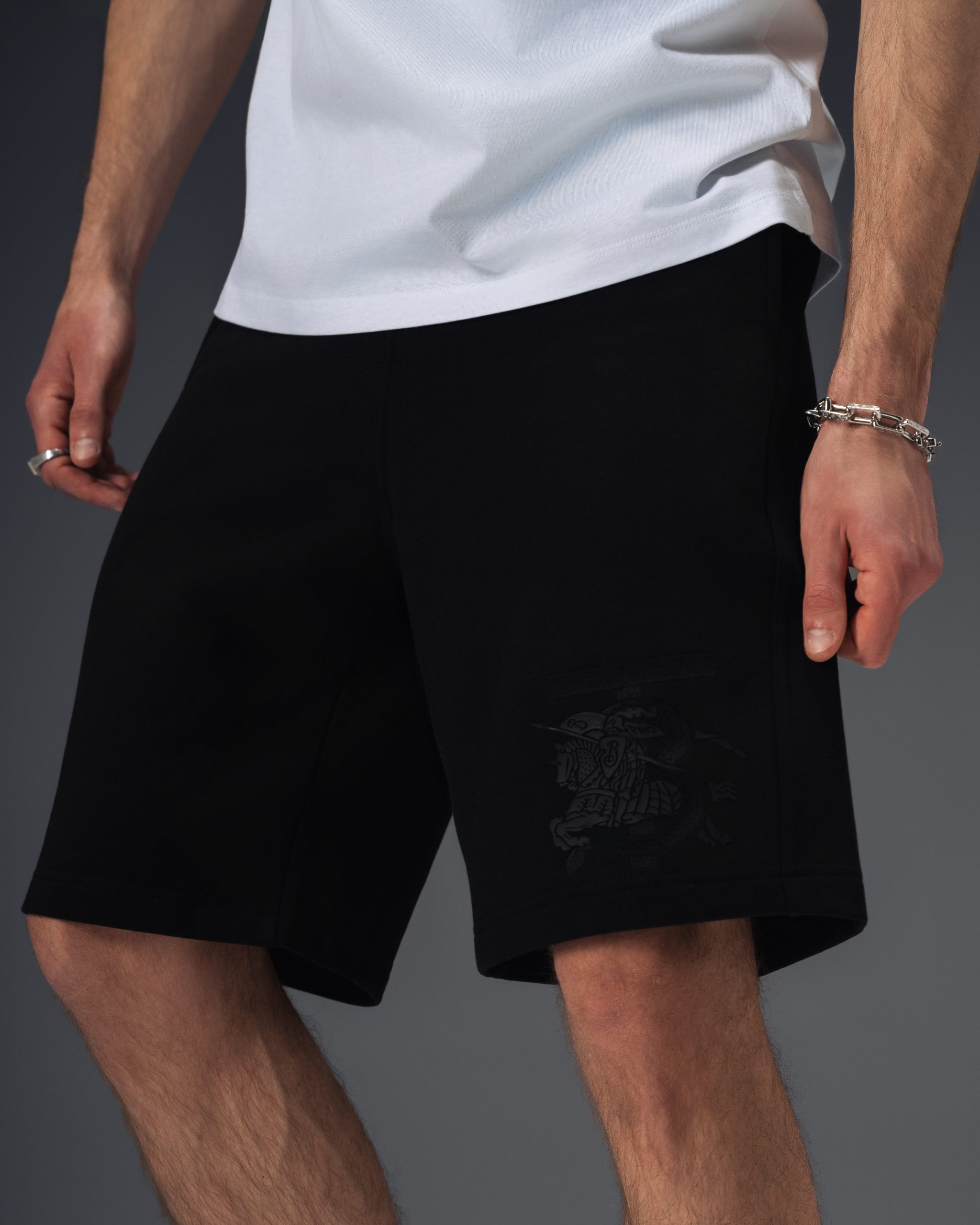 Burberry Shadow Crest Cotton Shorts