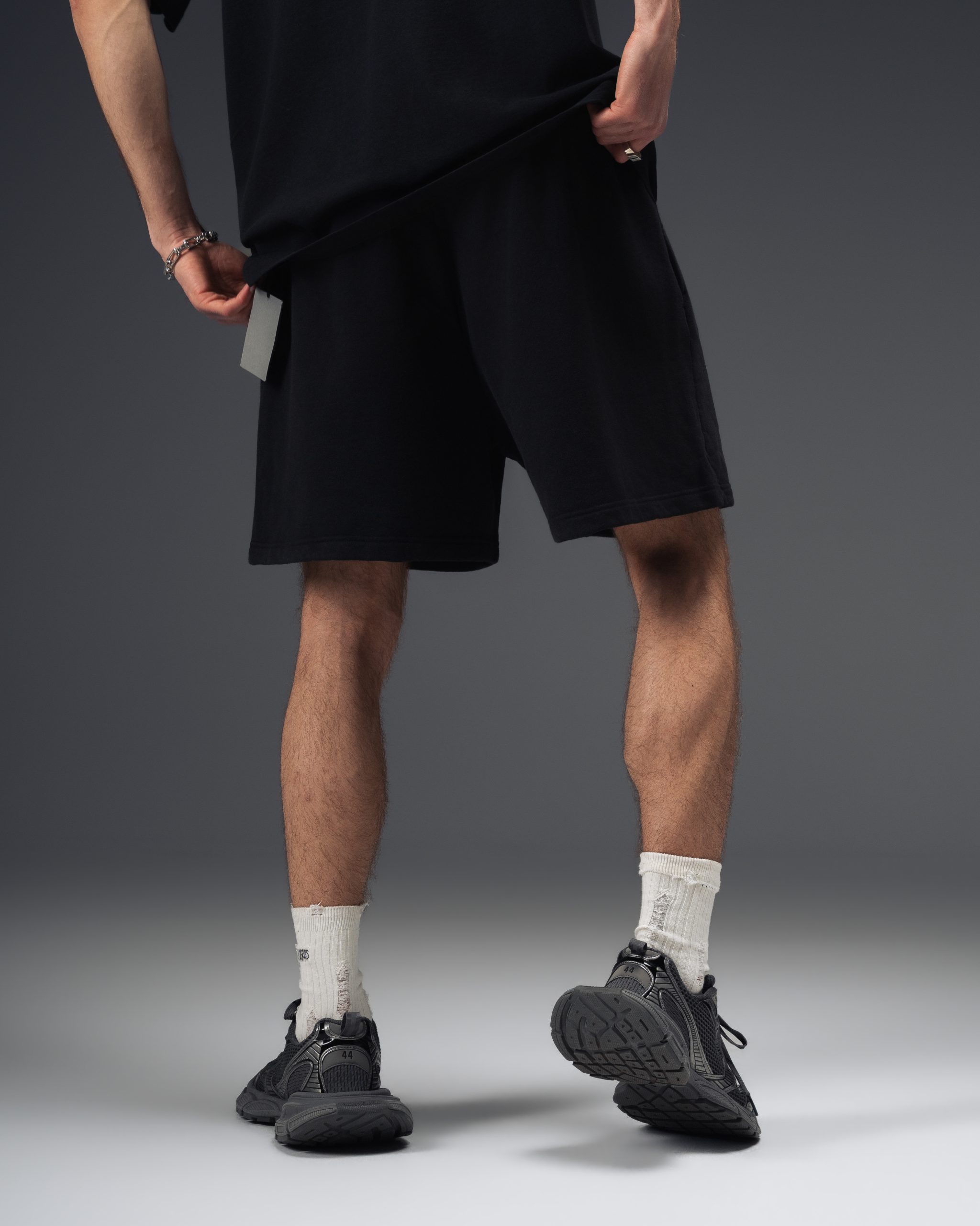 Balenciaga Royal Crest Black Shorts