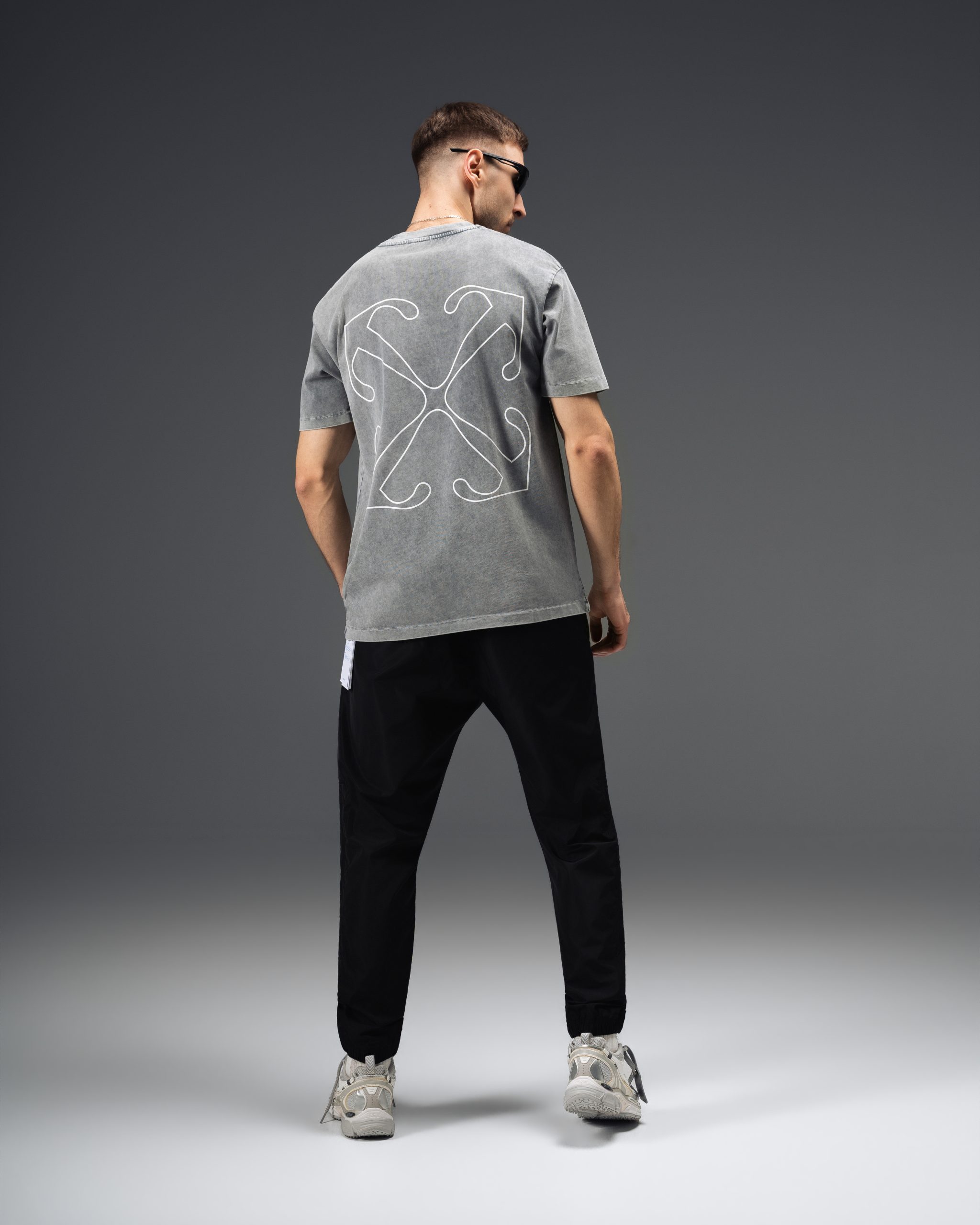 Off-White Graphite Washed Outline T-Shirt