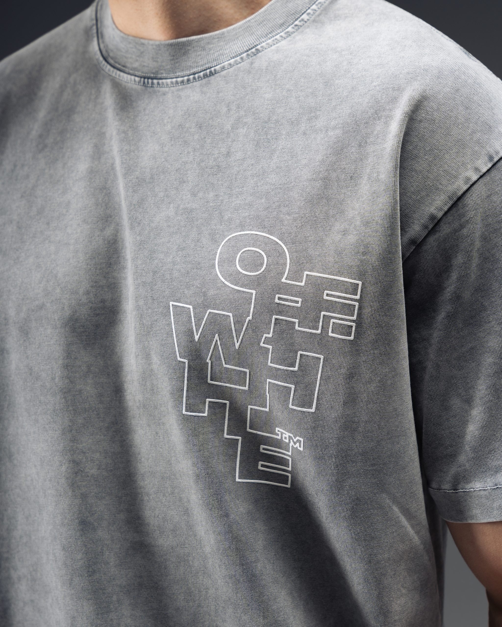 Off-White Graphite Washed Outline T-Shirt