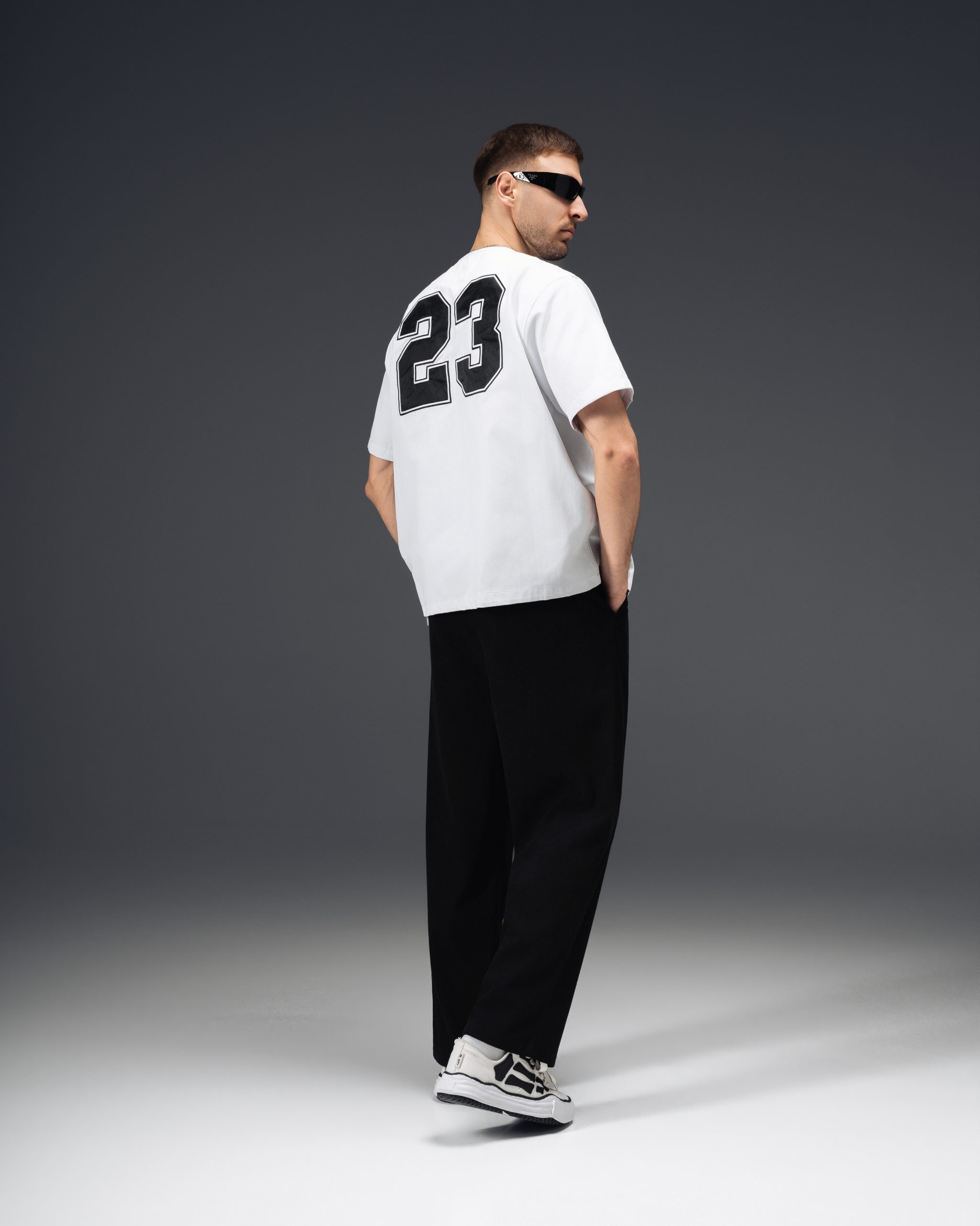 Off-White Varsity 23 Baseball Jersey White Shirt