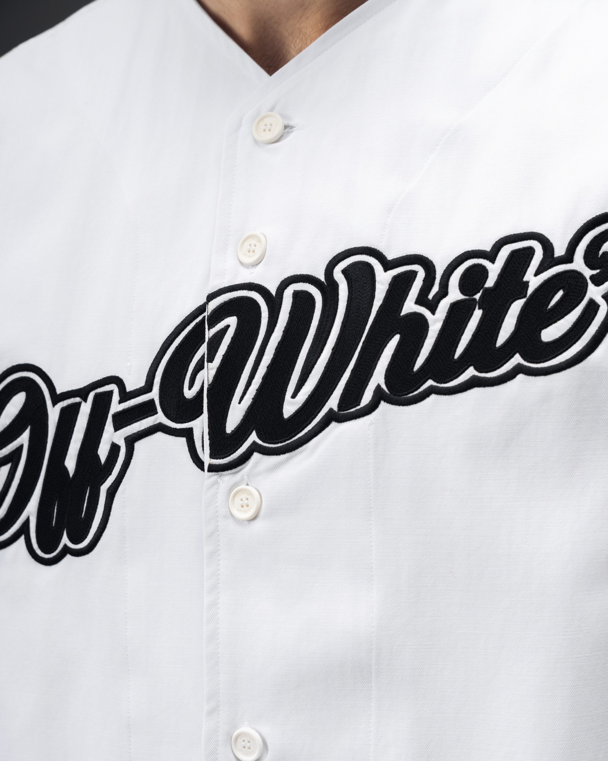 Off-White Varsity 23 Baseball Jersey White Shirt