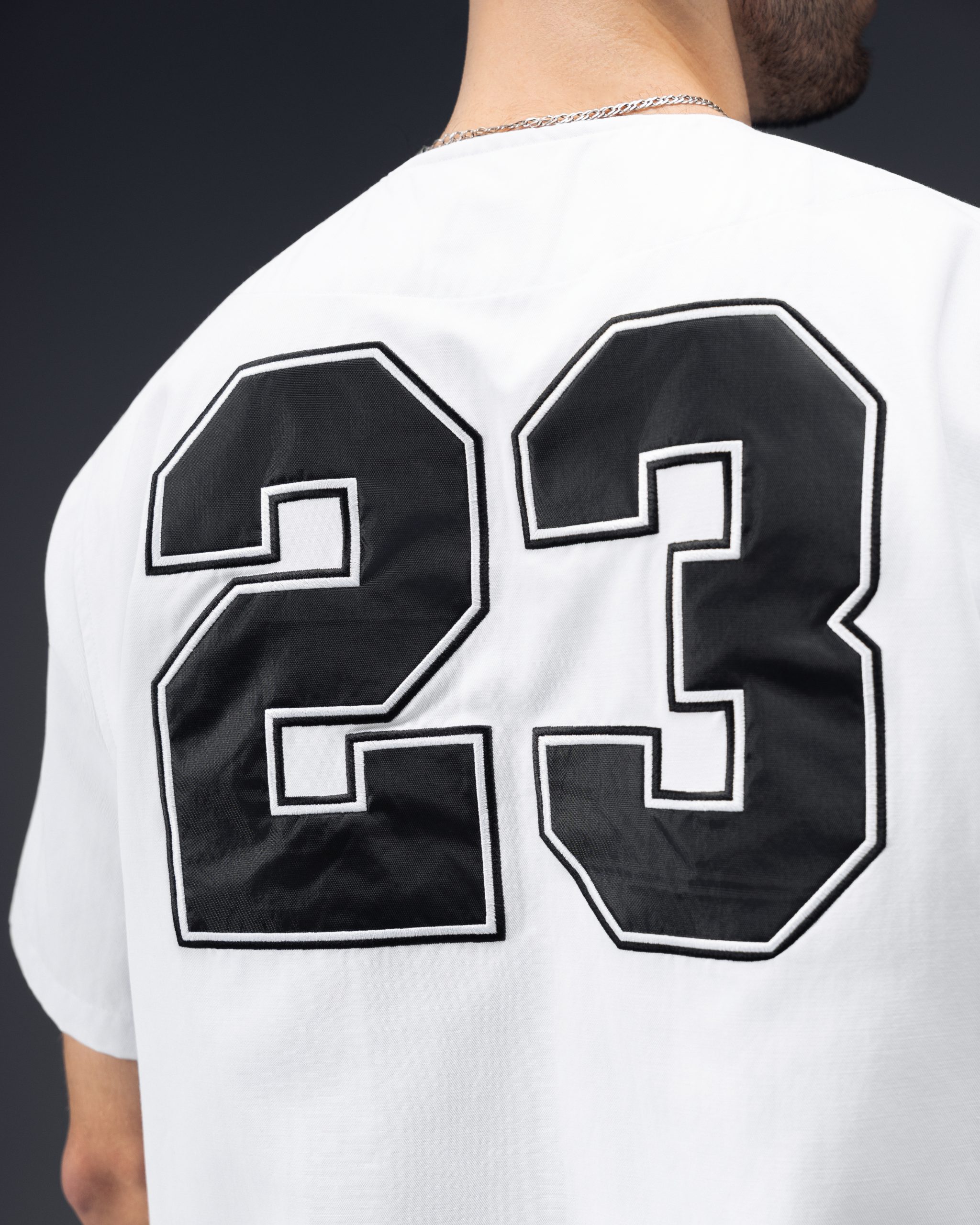 Off-White Varsity 23 Baseball Jersey White Shirt
