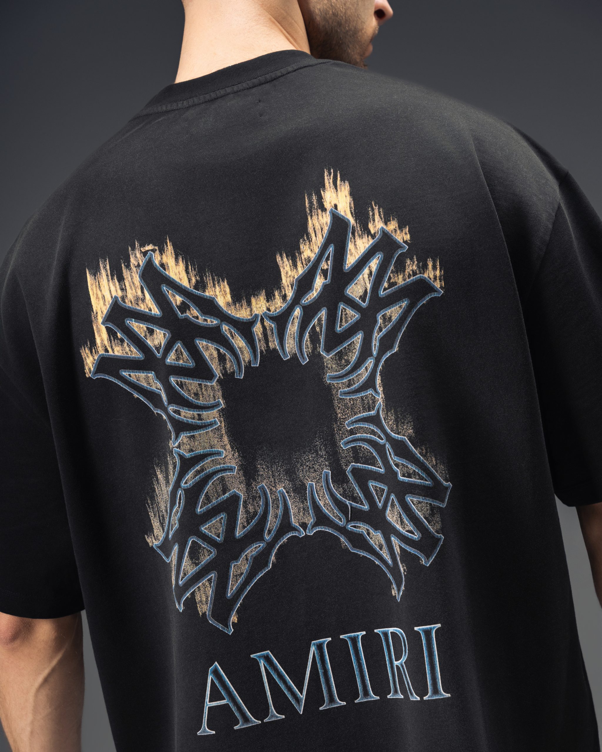 Amiri Flame Cross Shadow Oversize T-Shirt