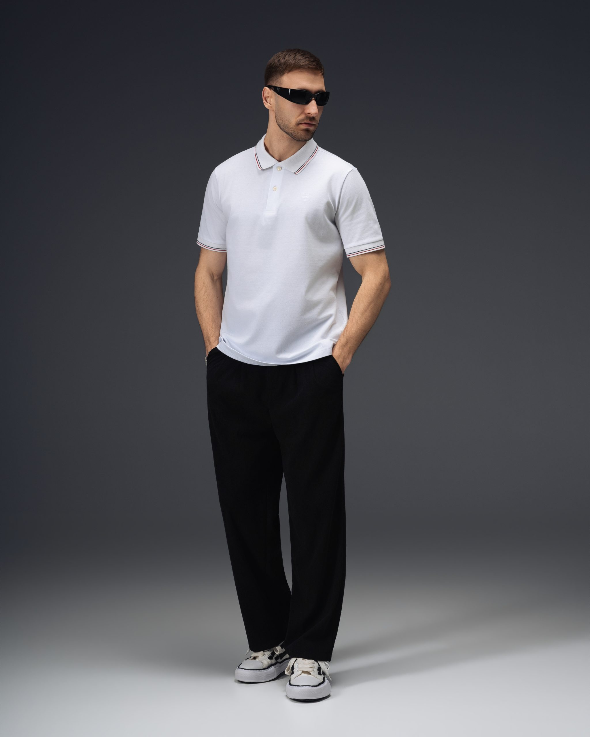 Prada Classic Piqué White Polo