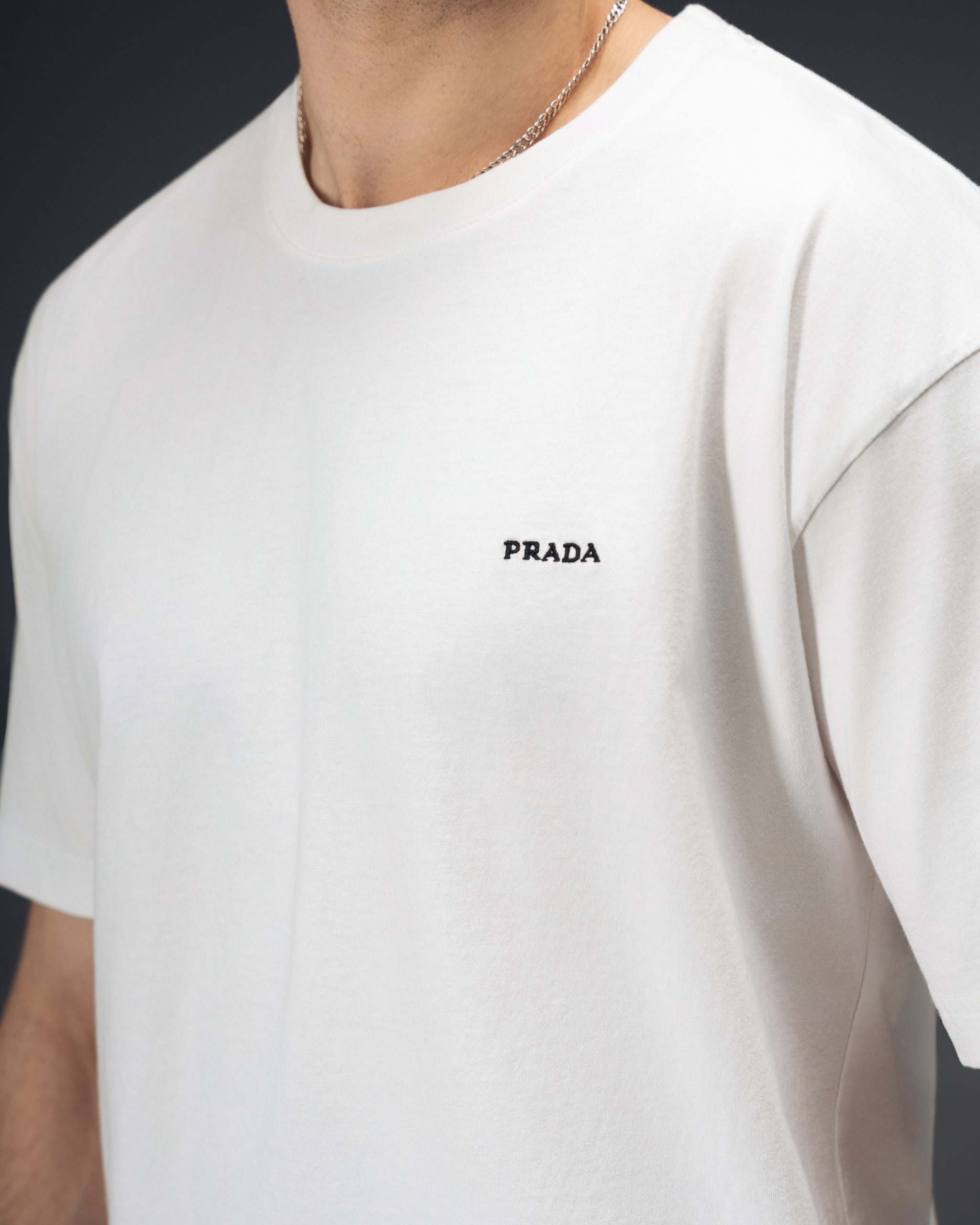Prada Minimal Logo White T-Shirt