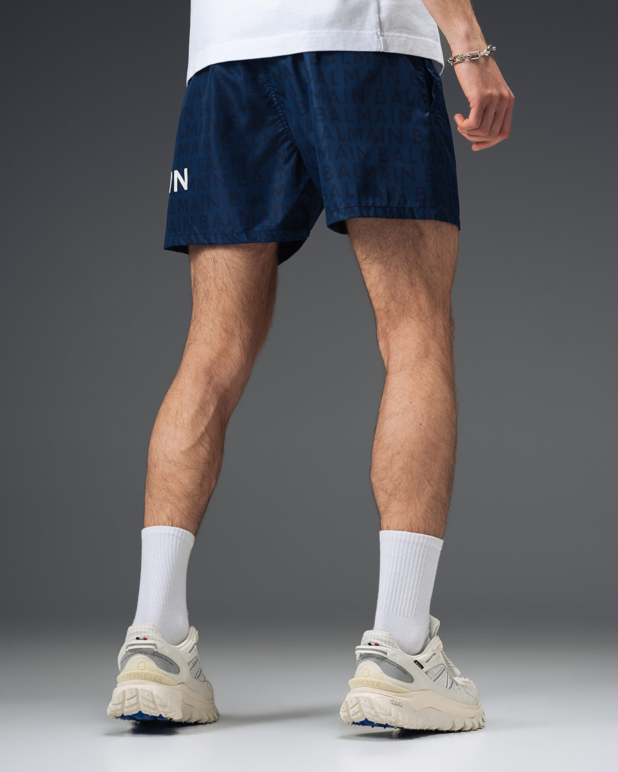 Balmain Sapphire Monogram Swim Shorts