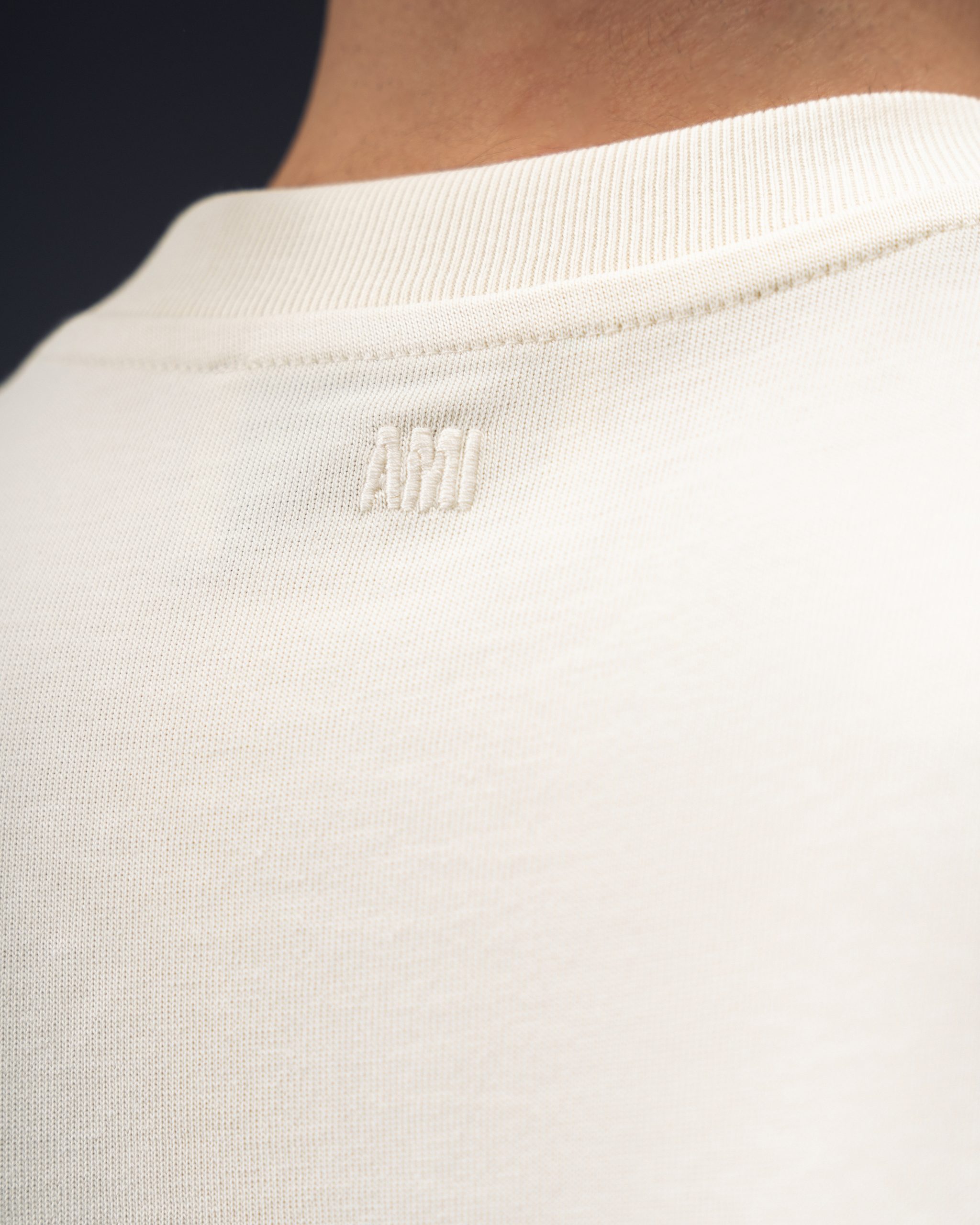 AMI Paris Cream Oversize Signature T-Shirt