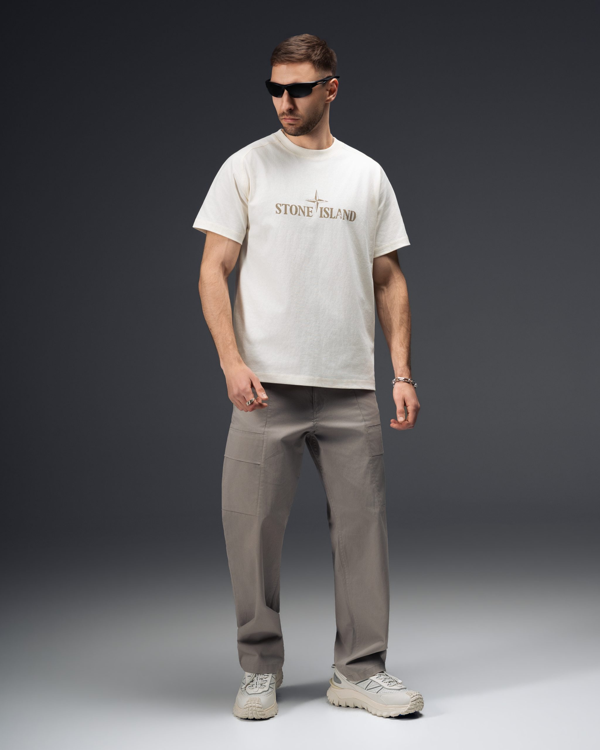 Stone Island Ivory Shadow Logo T-Shirt