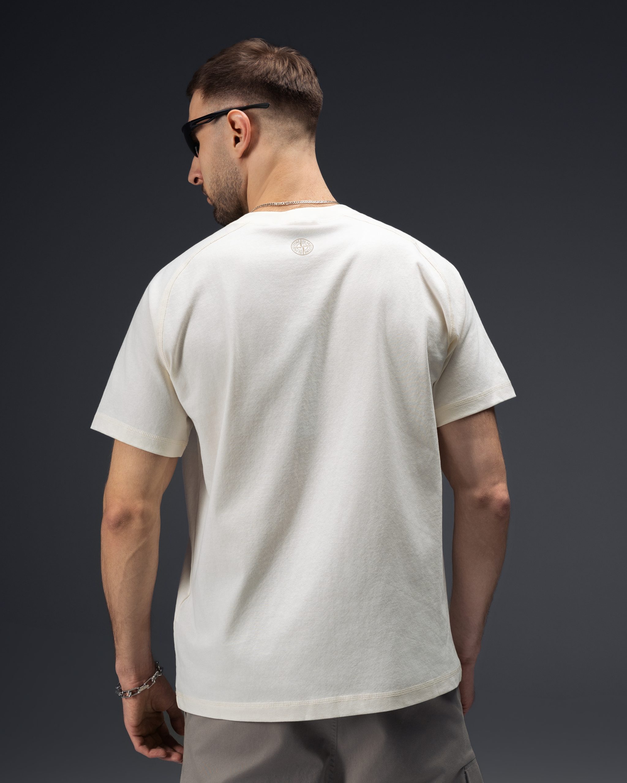 Stone Island Ivory Shadow Logo T-Shirt